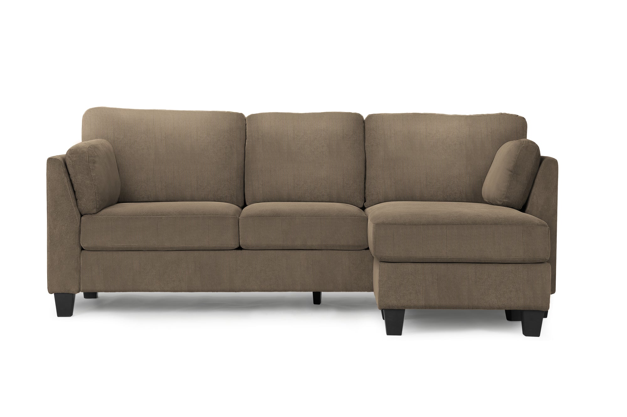 SOFA CHAISE LONGUE - G/D / TISSU BRUN PALE #FJORD-41 – 8714D41