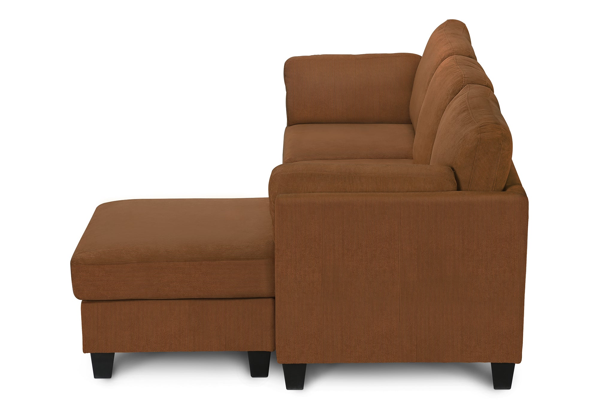SOFA CHAISE LONGUE - G/D / TISSU ROUILLE #FJORD-44 – 8714D44