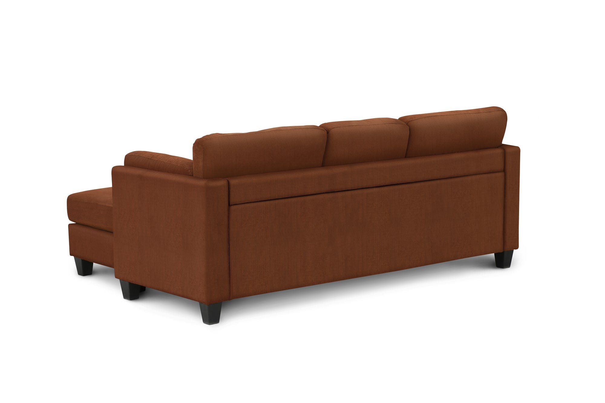 SOFA CHAISE LONGUE - G/D / TISSU ROUILLE #FJORD-44 – 8714D44