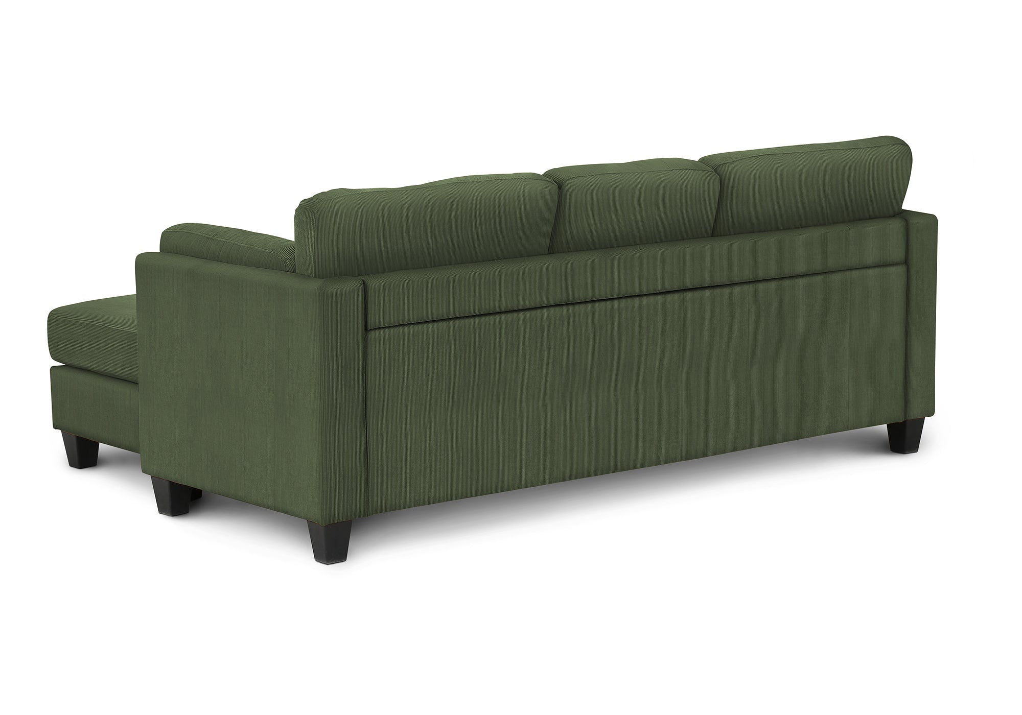 SOFA CHAISE LONGUE - G/D / TISSU VERT OLIVE #FJORD-77 – 8714D77