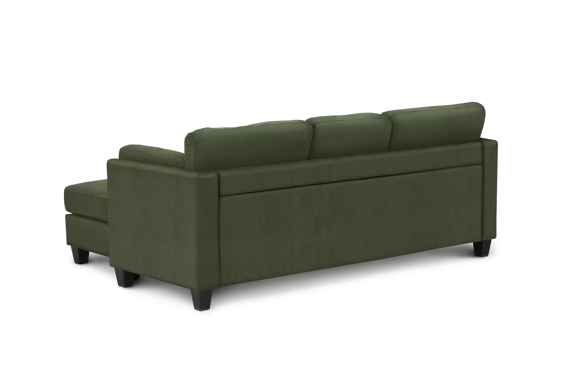 SOFA CHAISE LONGUE - G/D / TISSU VERT OLIVE #FJORD-77 – 8714D77