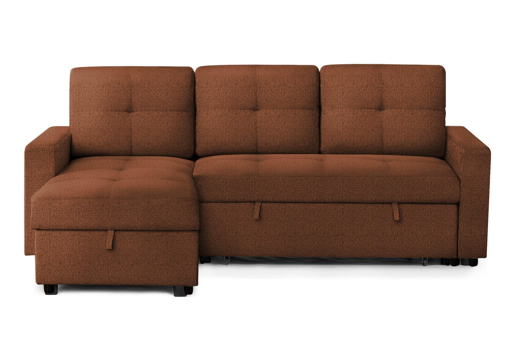 SOFA LIT - RANGEMENT G/D TISSU ROUILLE #LUMOS-44 – 8A14L44