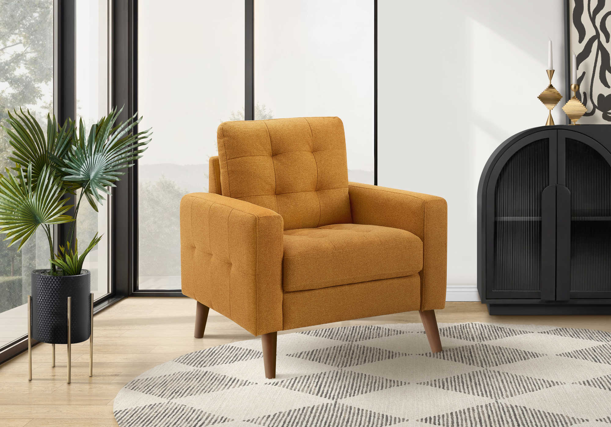 CHAISE - 31"L / TISSU ORANGE #LUMOS-68 – 8J11L68