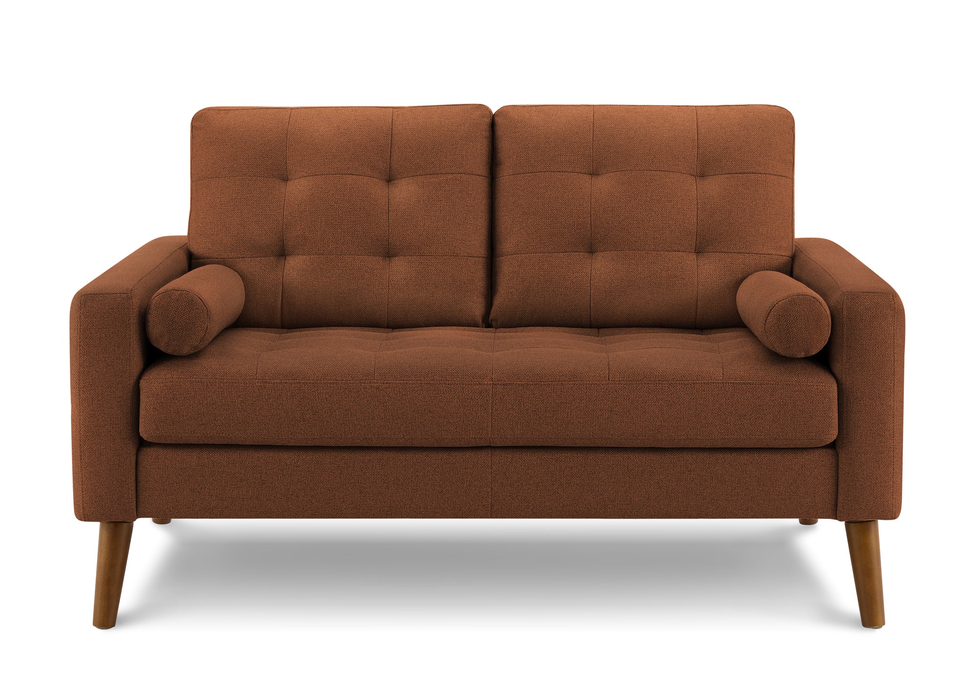 CAUSEUSE - 58"L AVEC 2 COUSSINS / TISSU ROUILLE #LUMOS-44 – 8J12L44