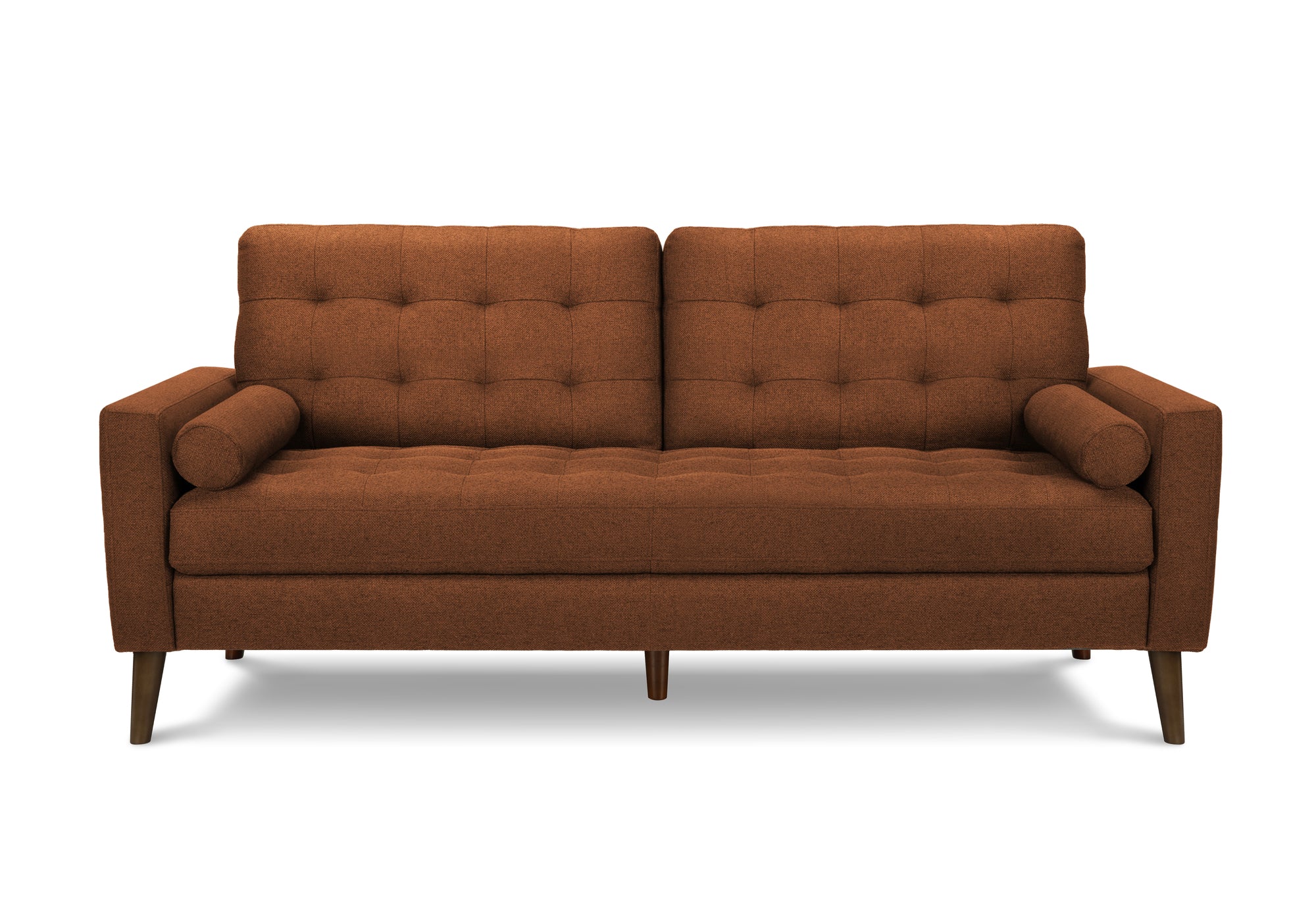 SOFA - 75"L AVEC 2 COUSSINS / TISSU ROUILLE #LUMOS-44 – 8J13L44