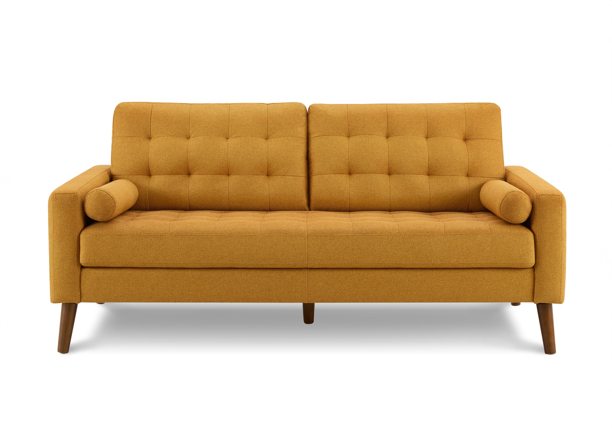 SOFA - 75"L AVEC 2 COUSSINS / TISSU ORANGE #LUMOS-68 – 8J13L68
