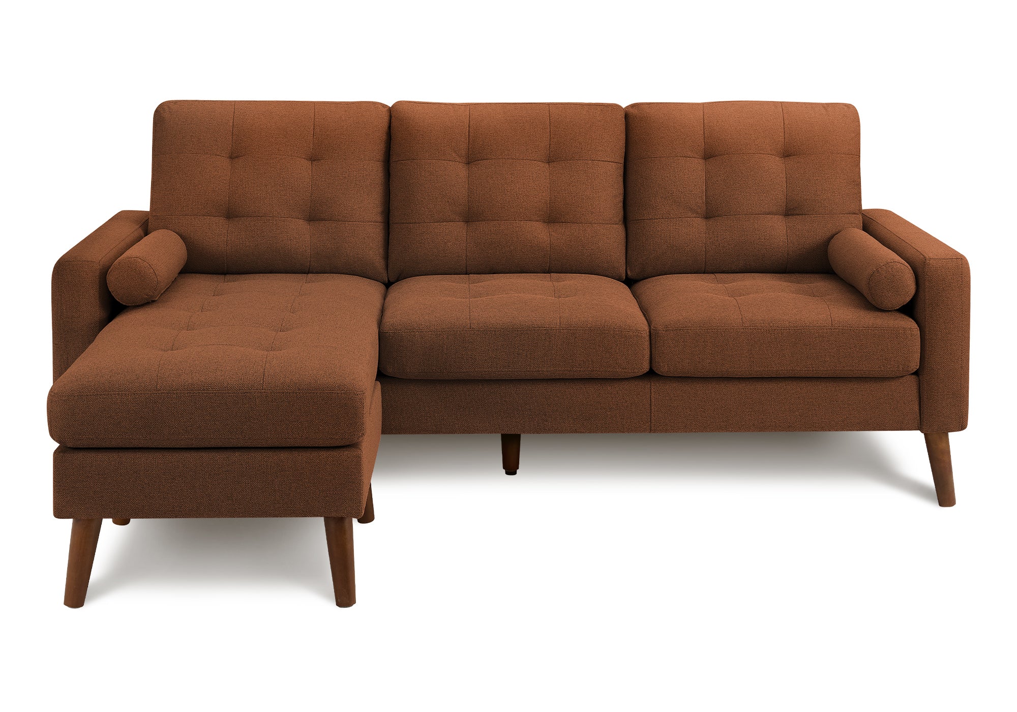 SOFA CHAISE LONGUE - G/D AVEC 2 COUSSINS / ROUILLE #LUMOS-44 – 8J14L44