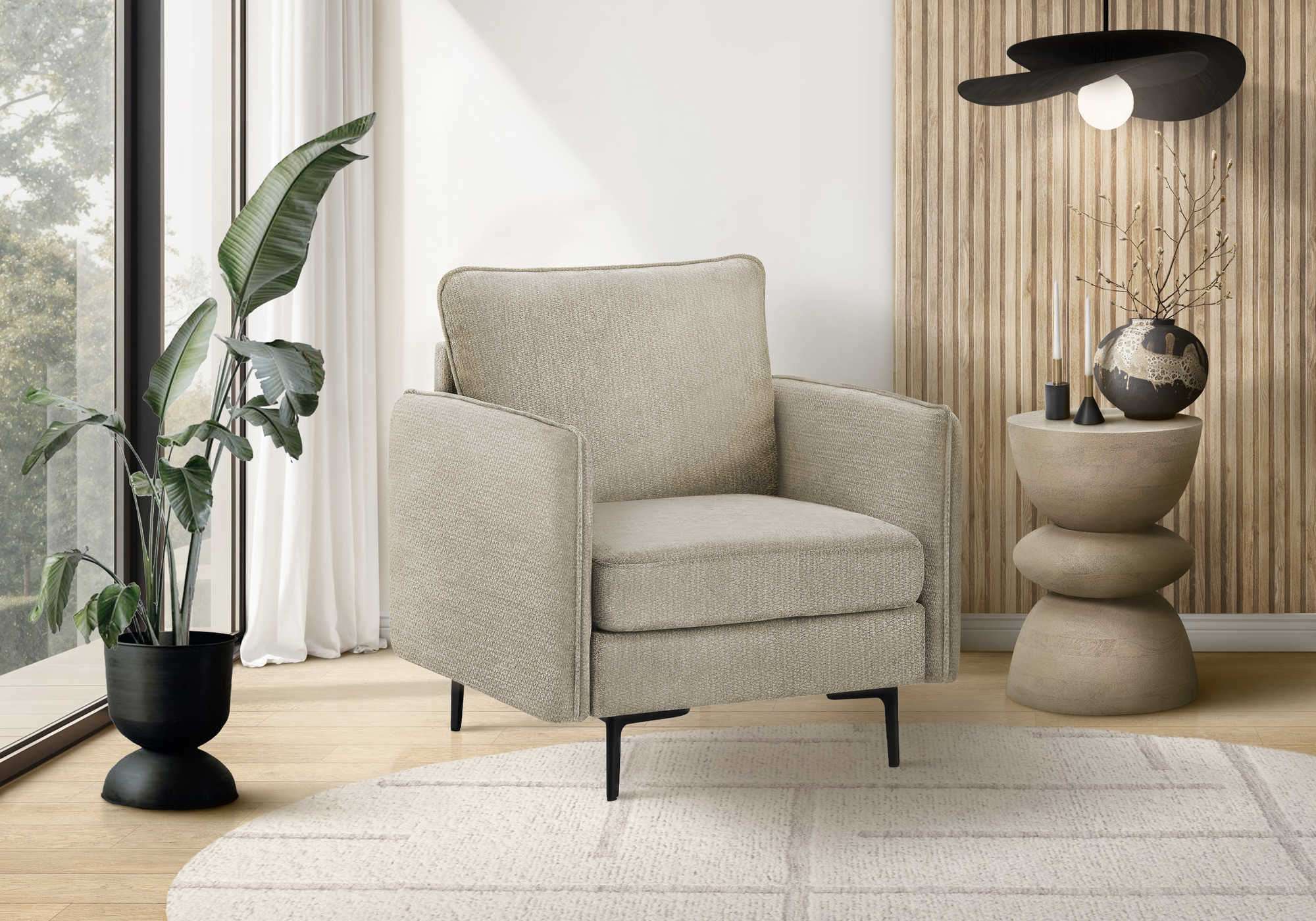 CHAISE - 32"L / TISSU BEIGE #COACH-4 – 8K11C04