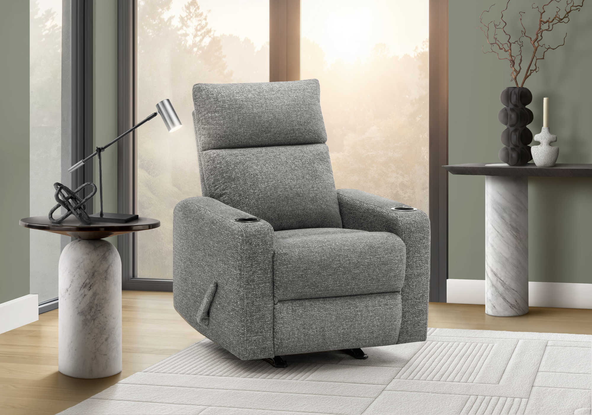 FAUTEUIL INCLINABLE - BASCULE / GRIS JIALIAN # CB0019 – 8M11019