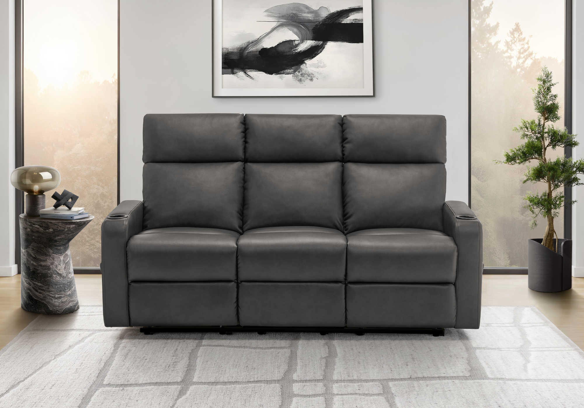 SOFA INCLINABLE - PORTE-GOBELETS / GRIS YANQING # JRA-070 – 8M13070