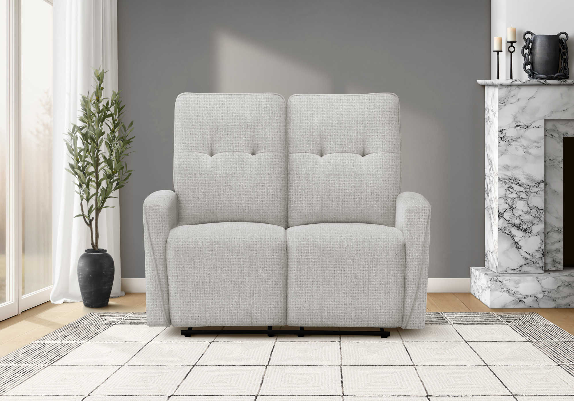 CAUSEUSE INCLINABLE - MOTORISER / USB GRIS BREEZE # 451 – 8P12451