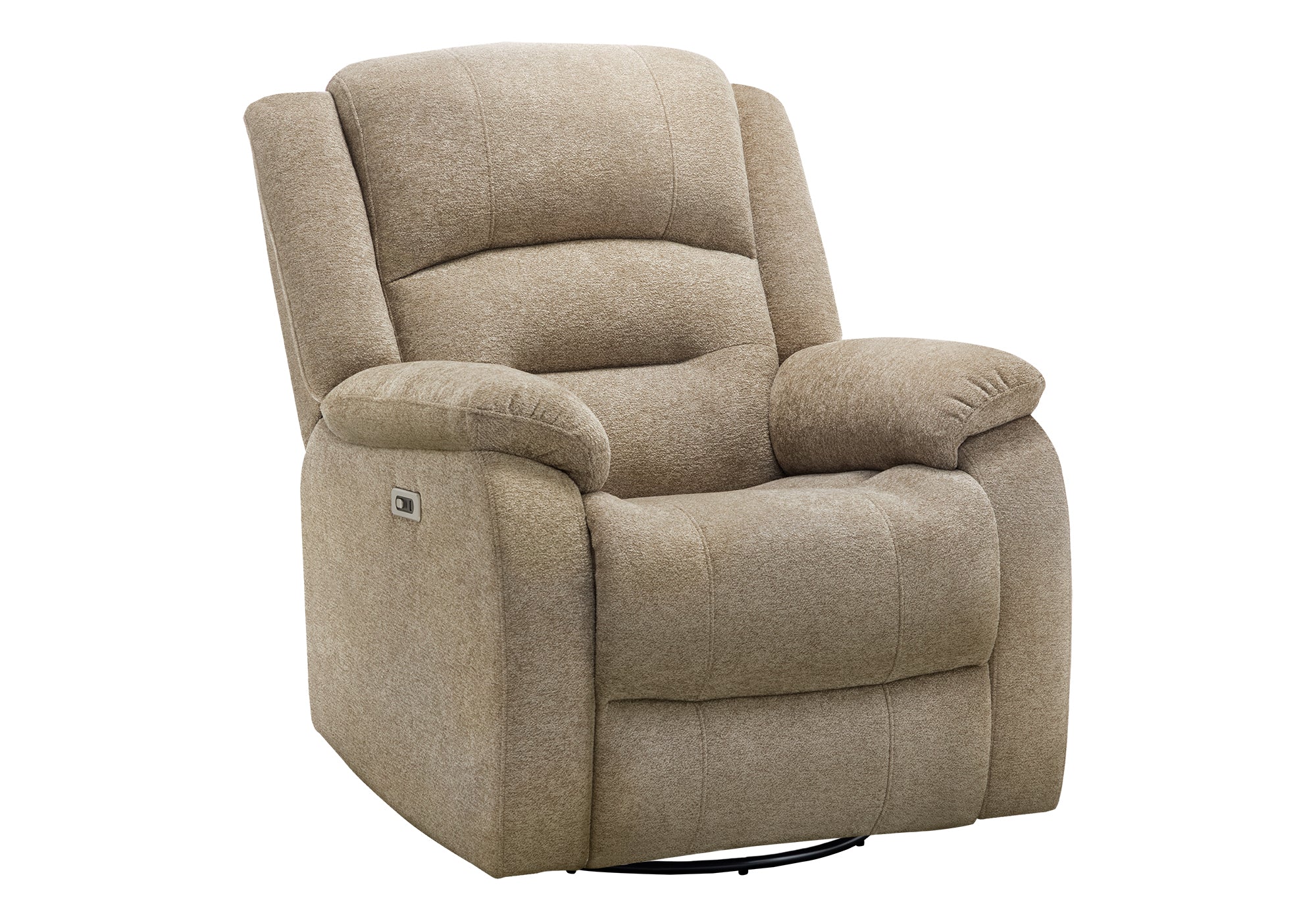 FAUTEUIL INCLINABLE - PIVOTANT MOTO. / USB BEIGE # 2514-06 – 8P21406