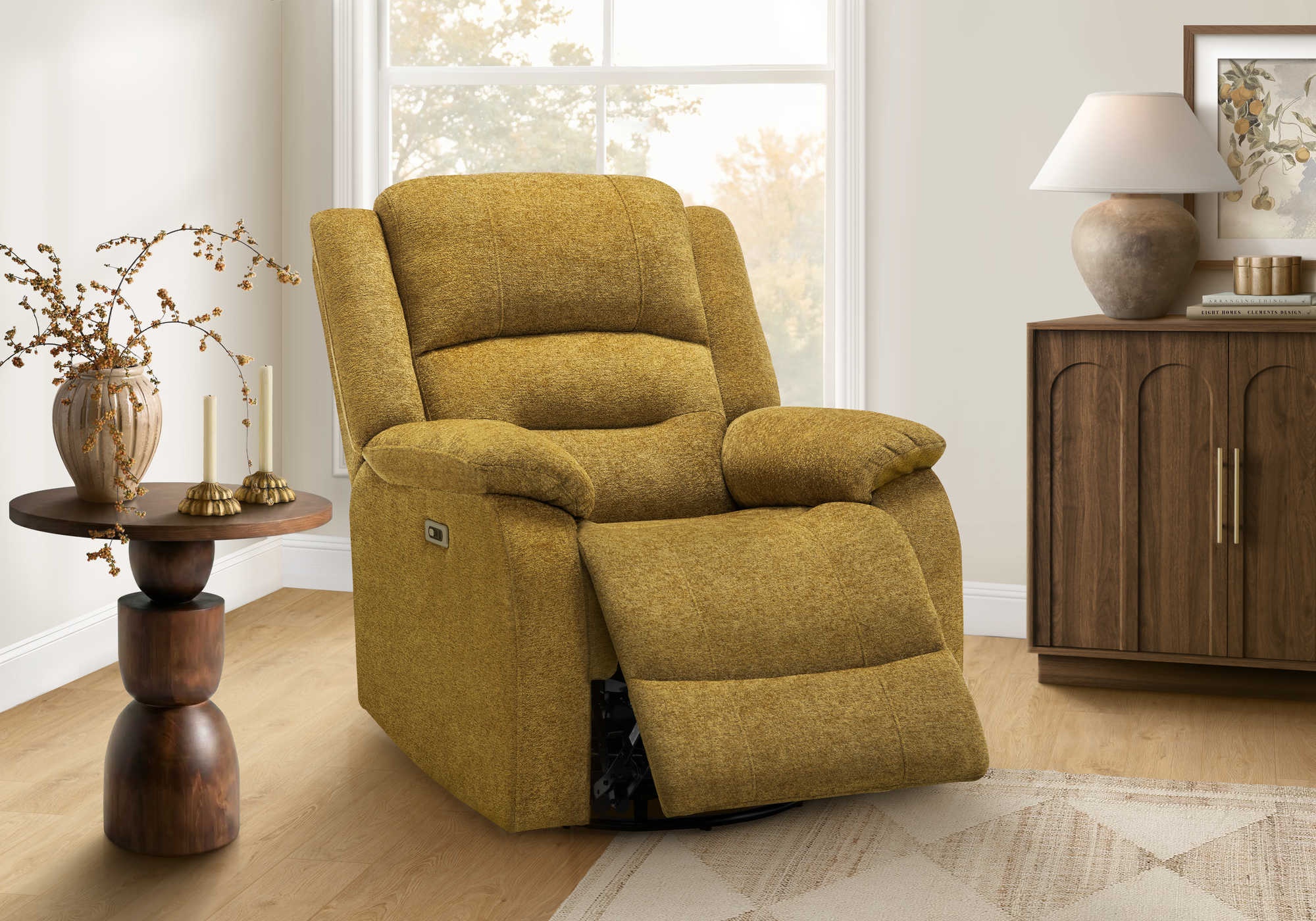 FAUTEUIL INCLINABLE - PIVOTANT MOTO. / USB OR # 2514-08 – 8P21408