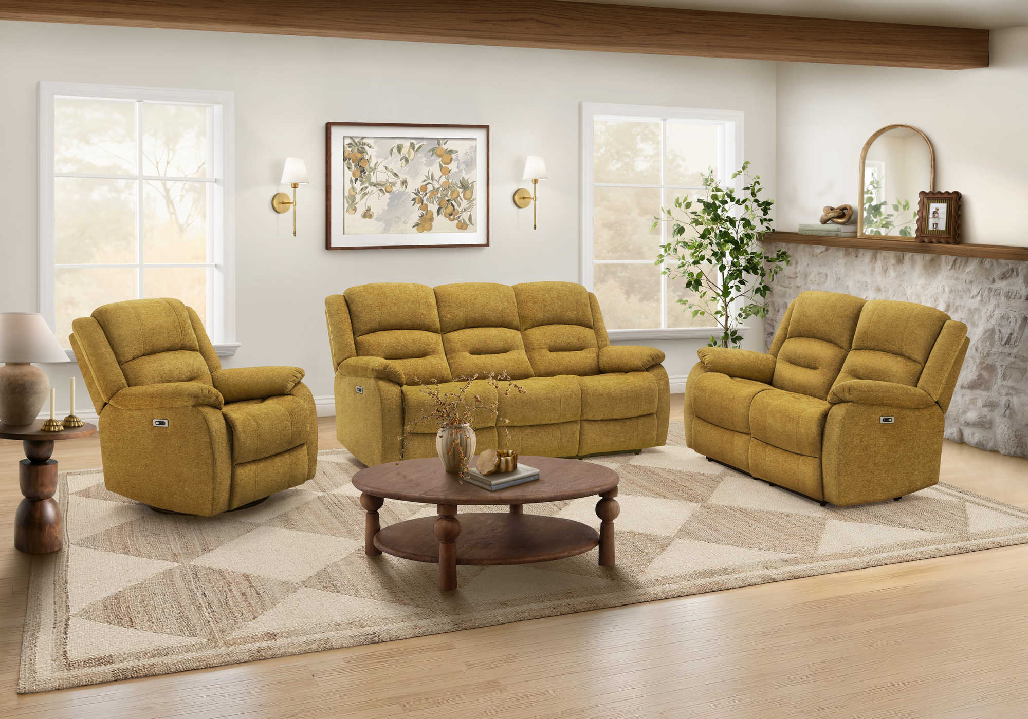 FAUTEUIL INCLINABLE - PIVOTANT MOTO. / USB OR # 2514-08 – 8P21408