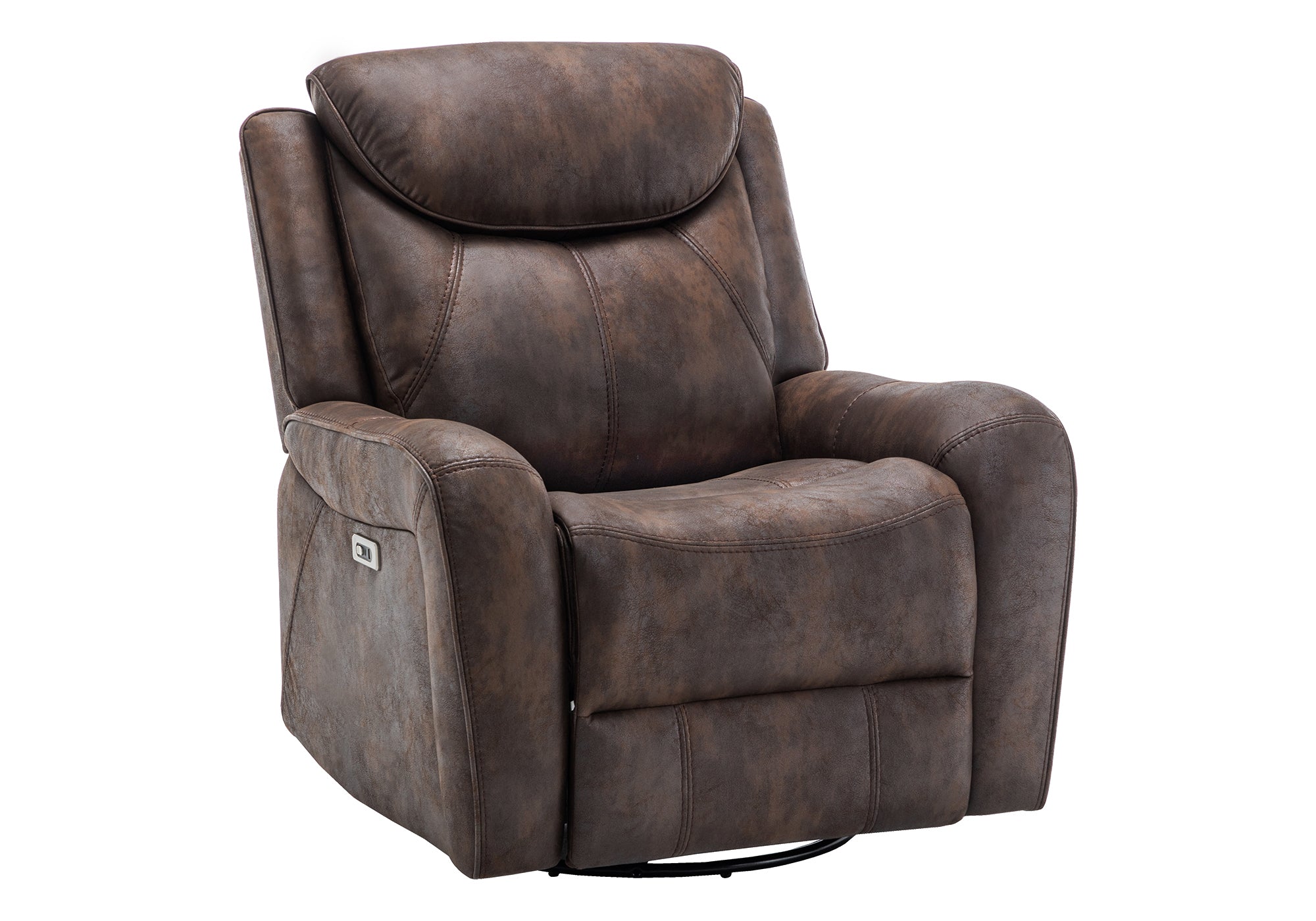 FAUTEUIL INCLINABLE - MOTORISER PIVOTANT / BERCANT USB PU BRUN TJB-061 – 8P31061