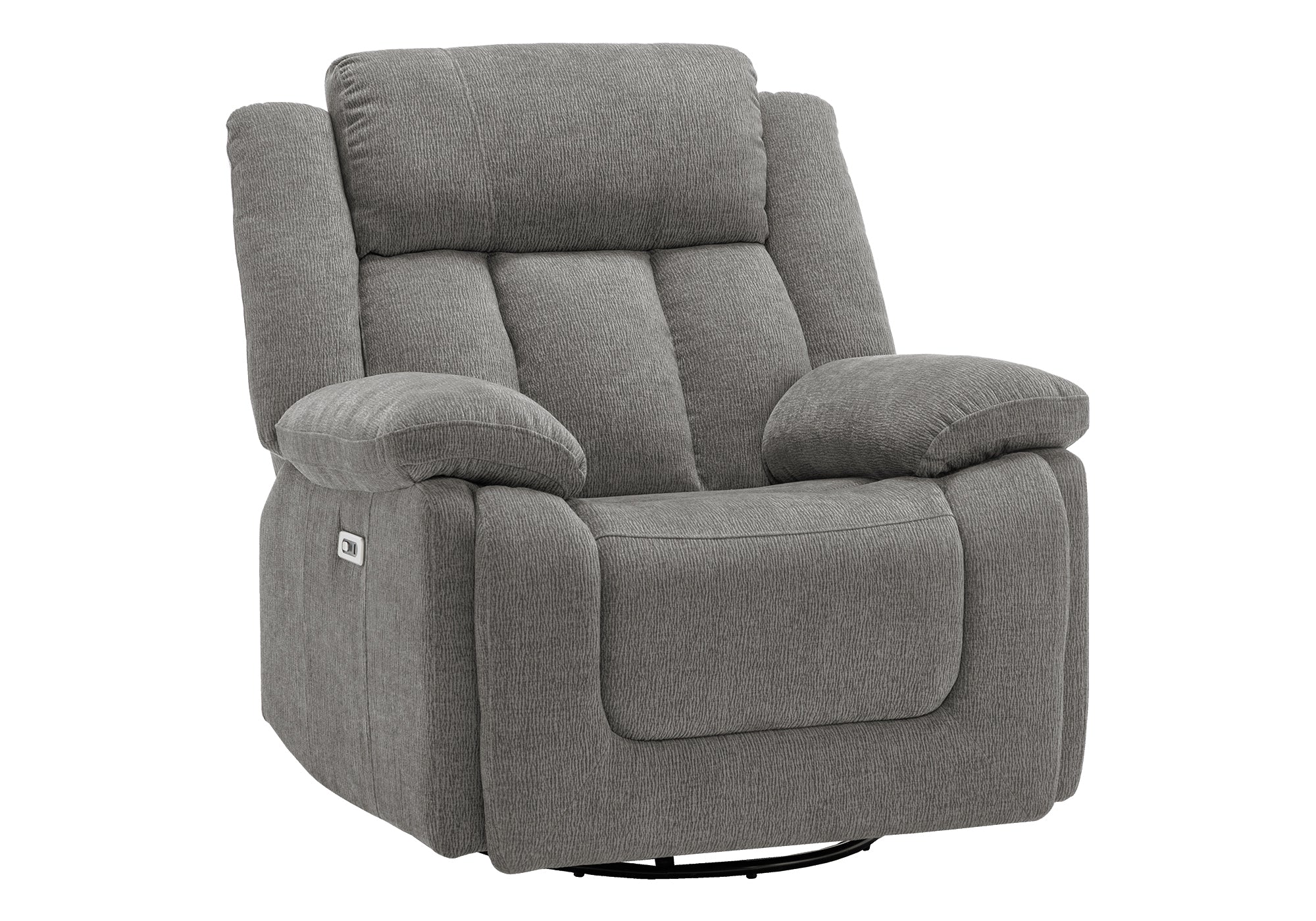 FAUTEUIL INCLINABLE - PIVOTANT MOTO. / USB GRIS CITY # 453 – 8P41453