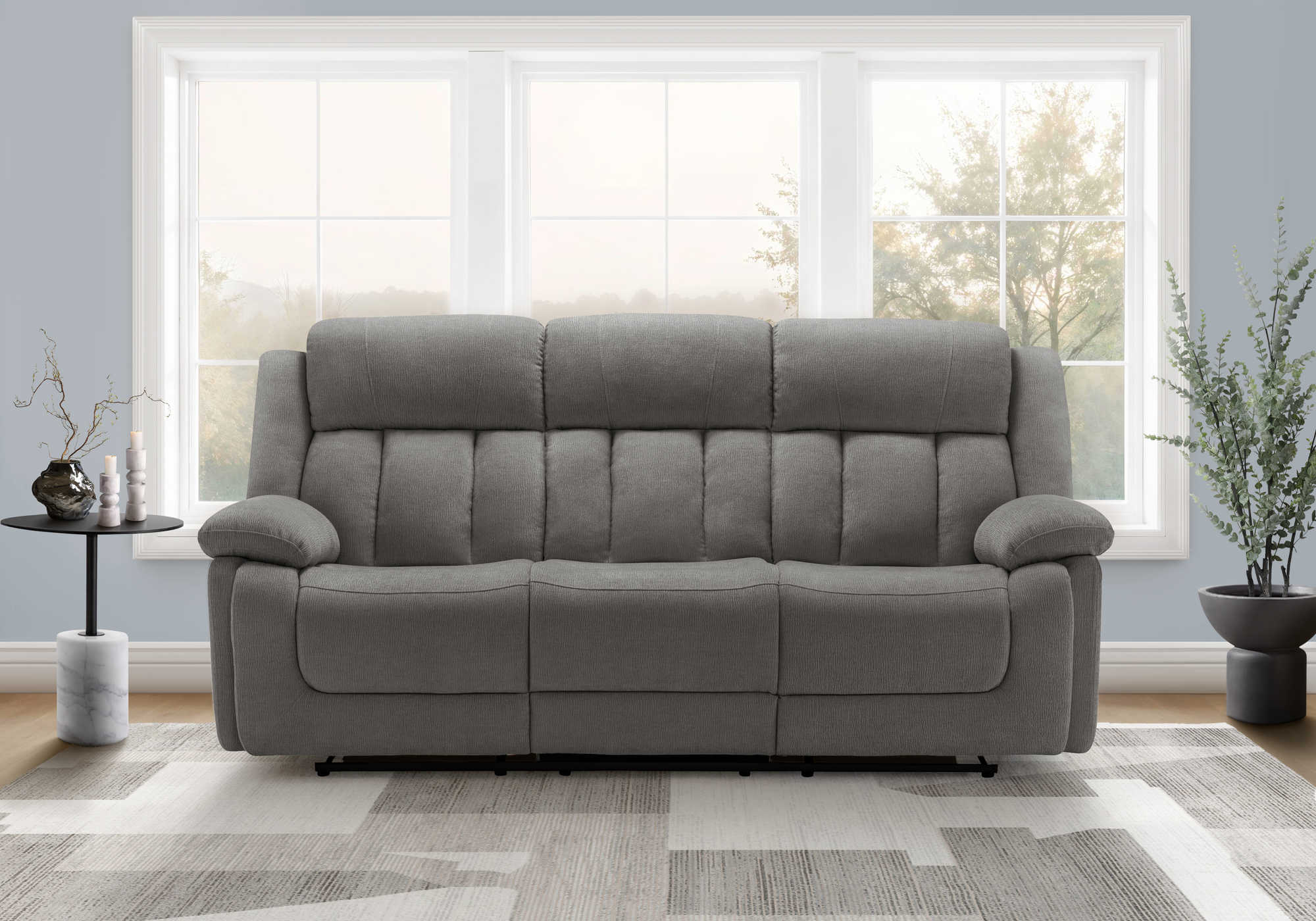 SOFA INCLINABLE - MOTORISER / USB TISSU GRIS CITY # 453 – 8P43453