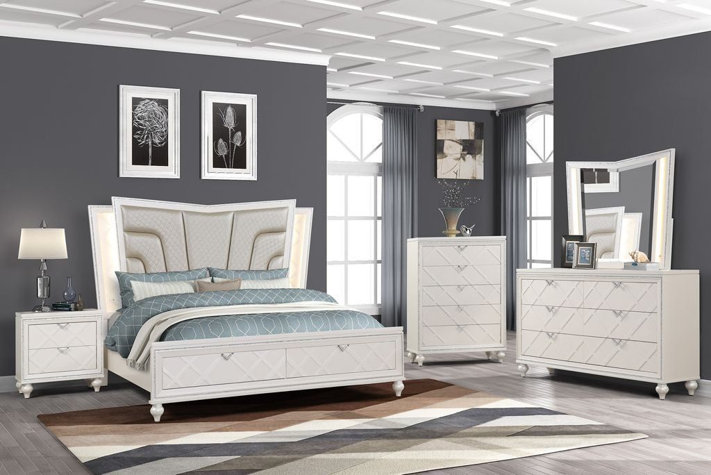 Image of aisha white bedroom set.