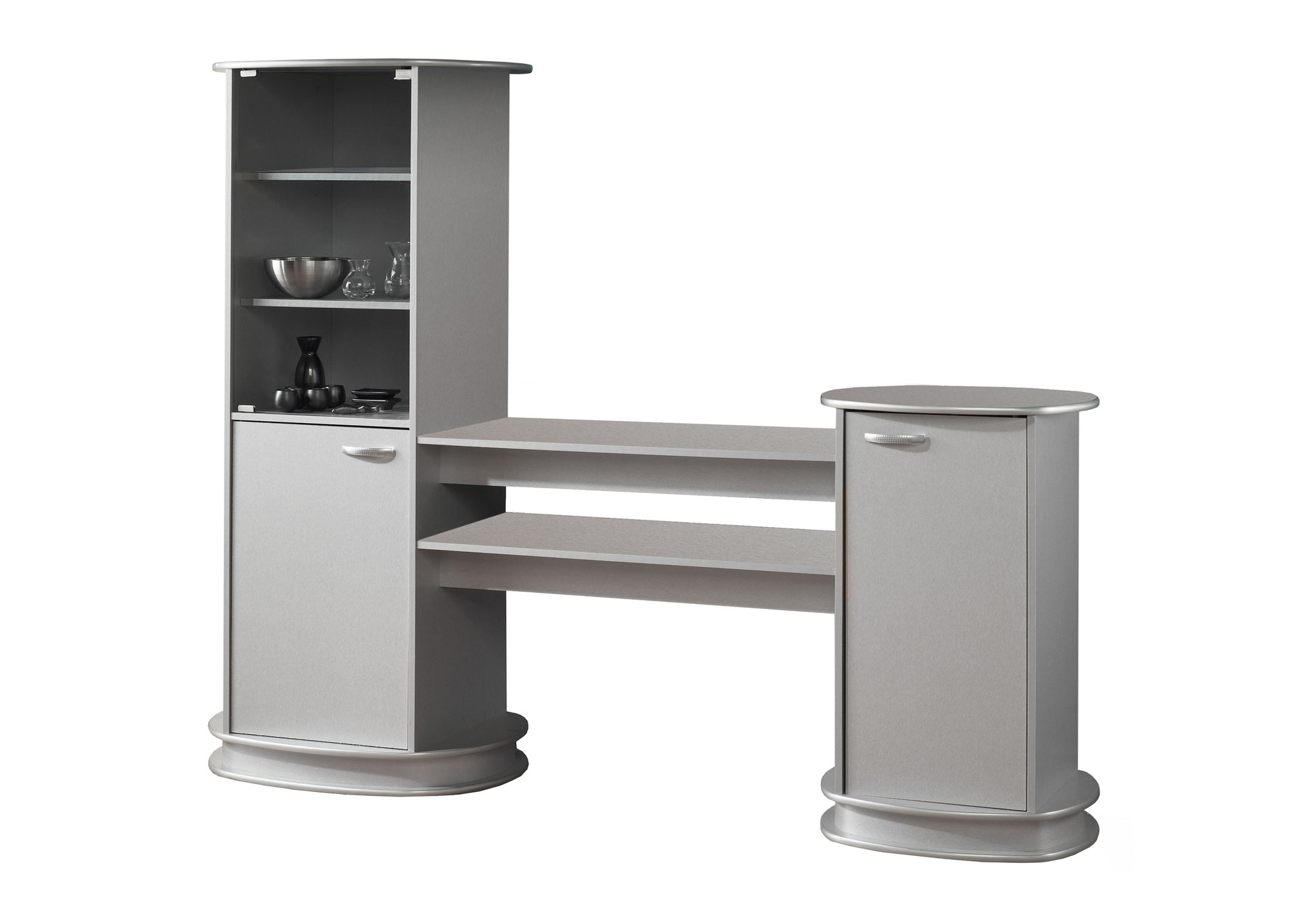 BIBLIOTHEQUE - GRIS / UNITE DE RANGEMENT – ET 1008