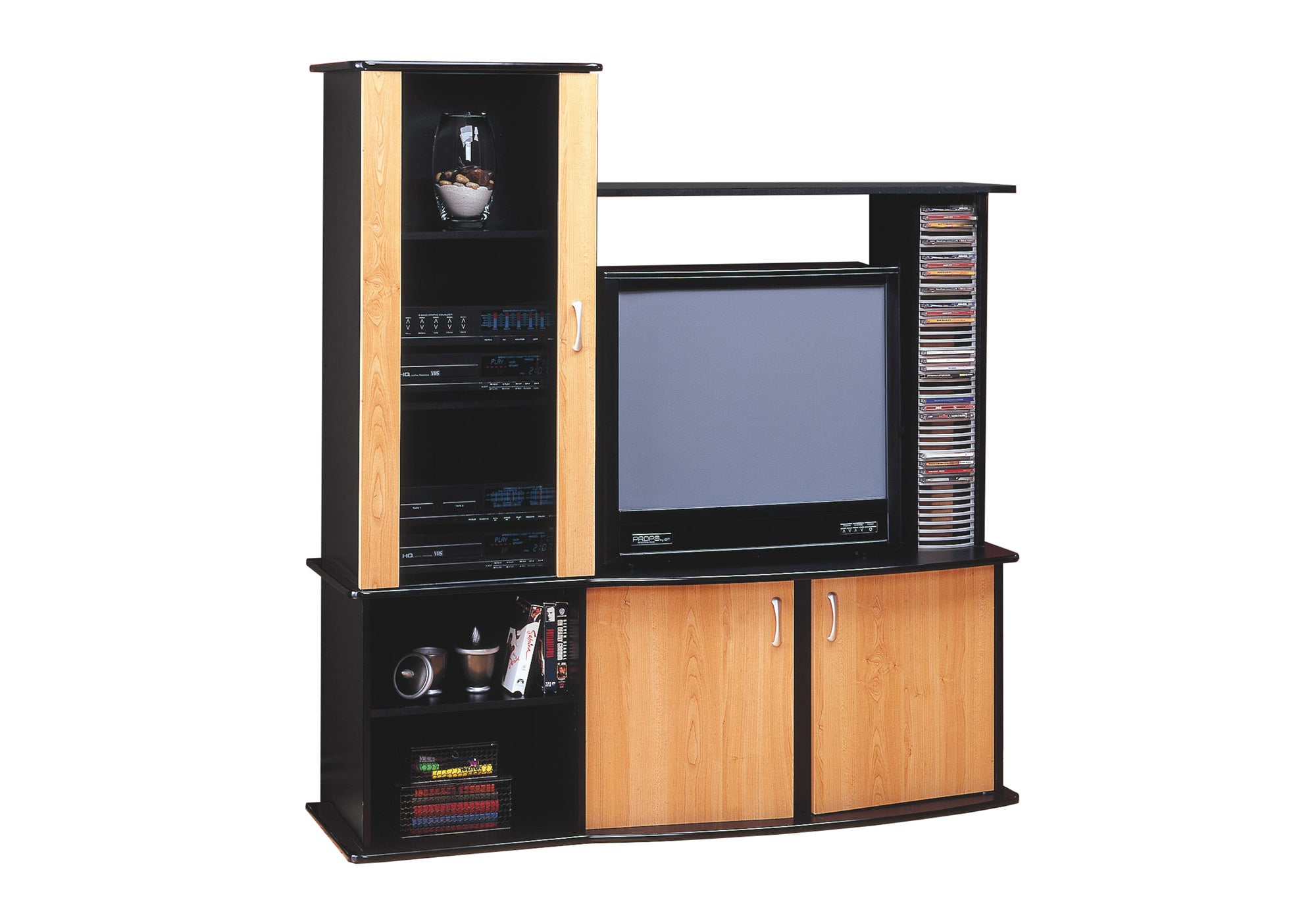 MEUBLE TV - NOIR / ERABLE – ET 907