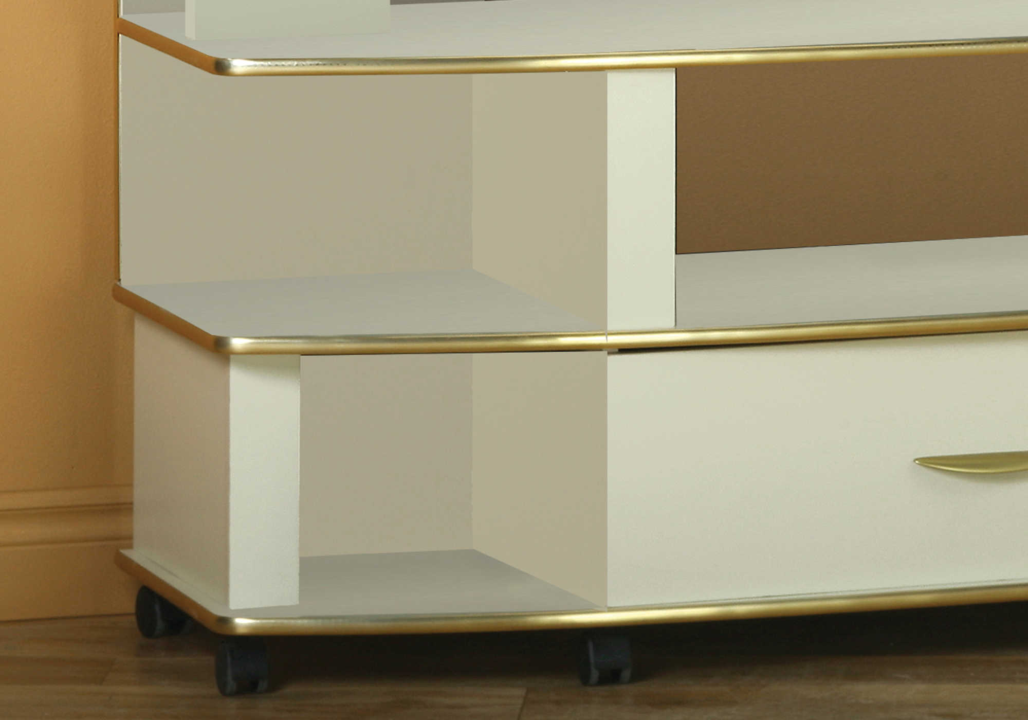 MEUBLE TV - CHAMPAGNE / OR / TV A ECRAN PLAT – ET 8502