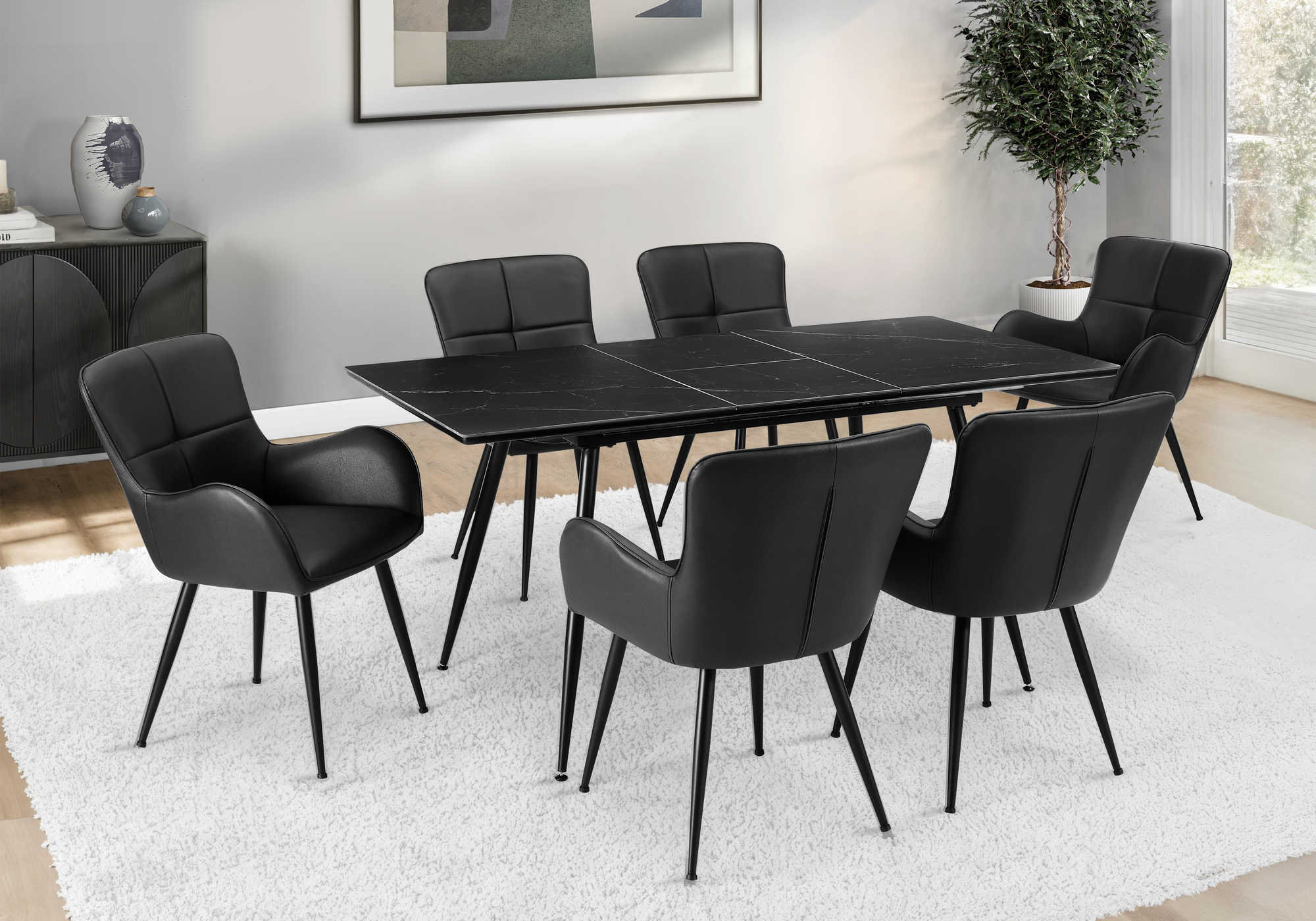 TABLE A MANGER - 32"X 48"X 63" / 15" PANNEAU / GRIS / NOIR – I 1133