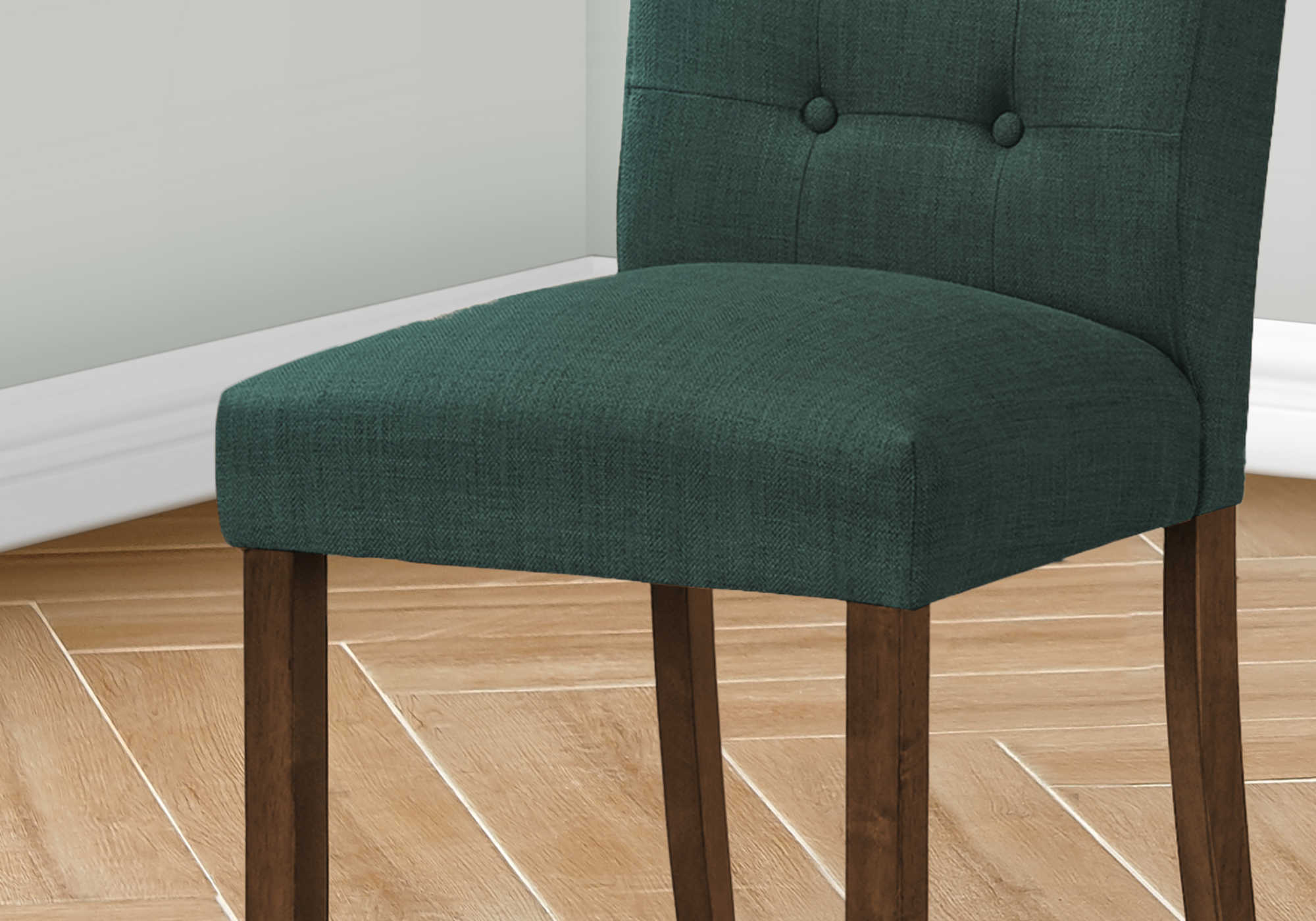 CHAISE - 2PCS - 38"H / REMBOURREE TISSU BLEU – I 1220