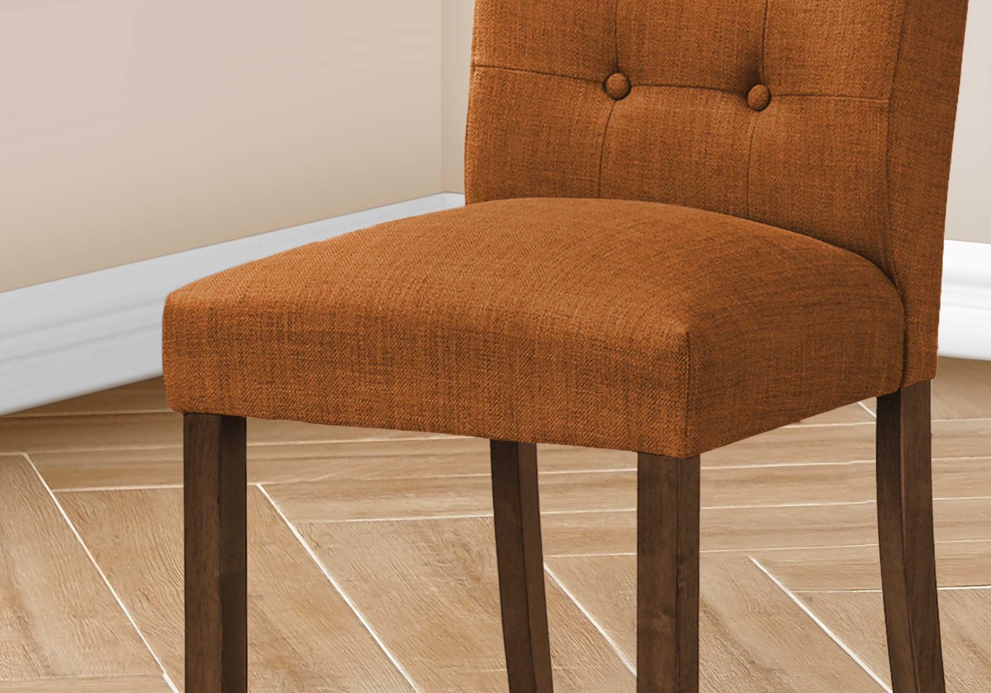 CHAISE - 2PCS - 38"H / REMBOURREE TISSU ORANGE – I 1221
