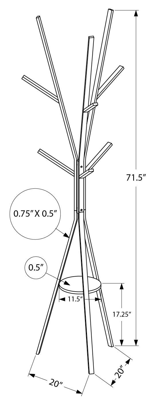 PATERE - 72"H / STYLE CONTEMPORAIN METAL BLANC – I 2009