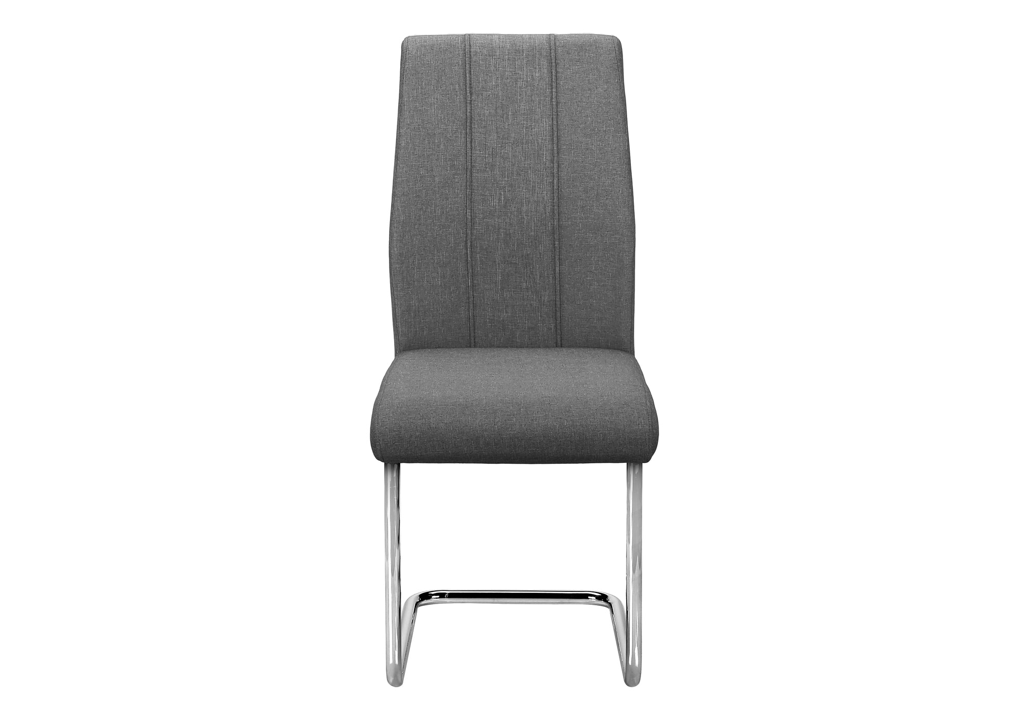 CHAISE - 2PCS - 39"H / TISSUS GRIS / CHROME – I 1061