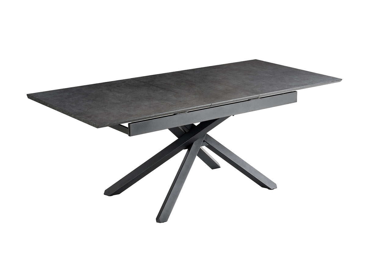 TABLE A MANGER - NOIR 36"X 63"X 79" / EXT.16" / BASE METAL – I 1104