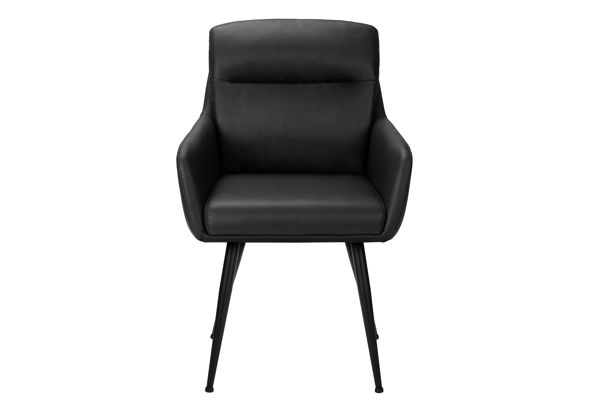 CHAISE - 2PCS / 34"H / SIMILI-CUIR NOIR / METAL NOIR – I 1115