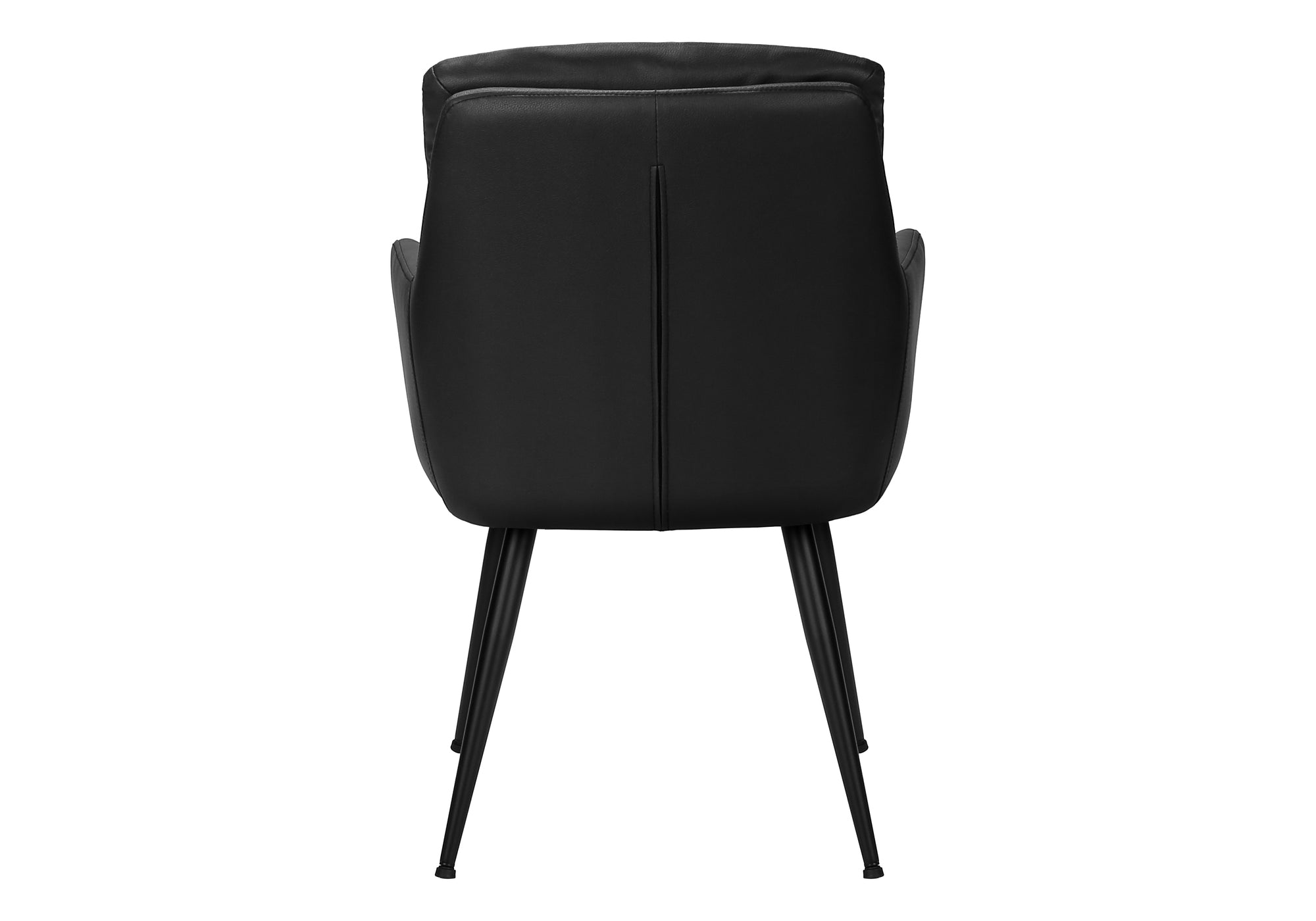 CHAISE - 2PCS / 34"H / SIMILI-CUIR NOIR / METAL NOIR – I 1115