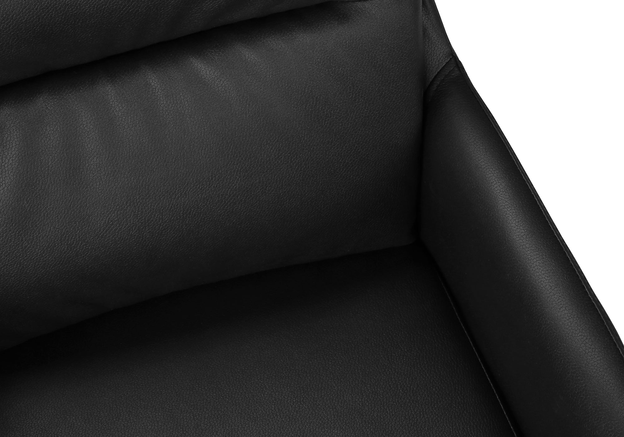 CHAISE - 2PCS / 34"H / SIMILI-CUIR NOIR / METAL NOIR – I 1115
