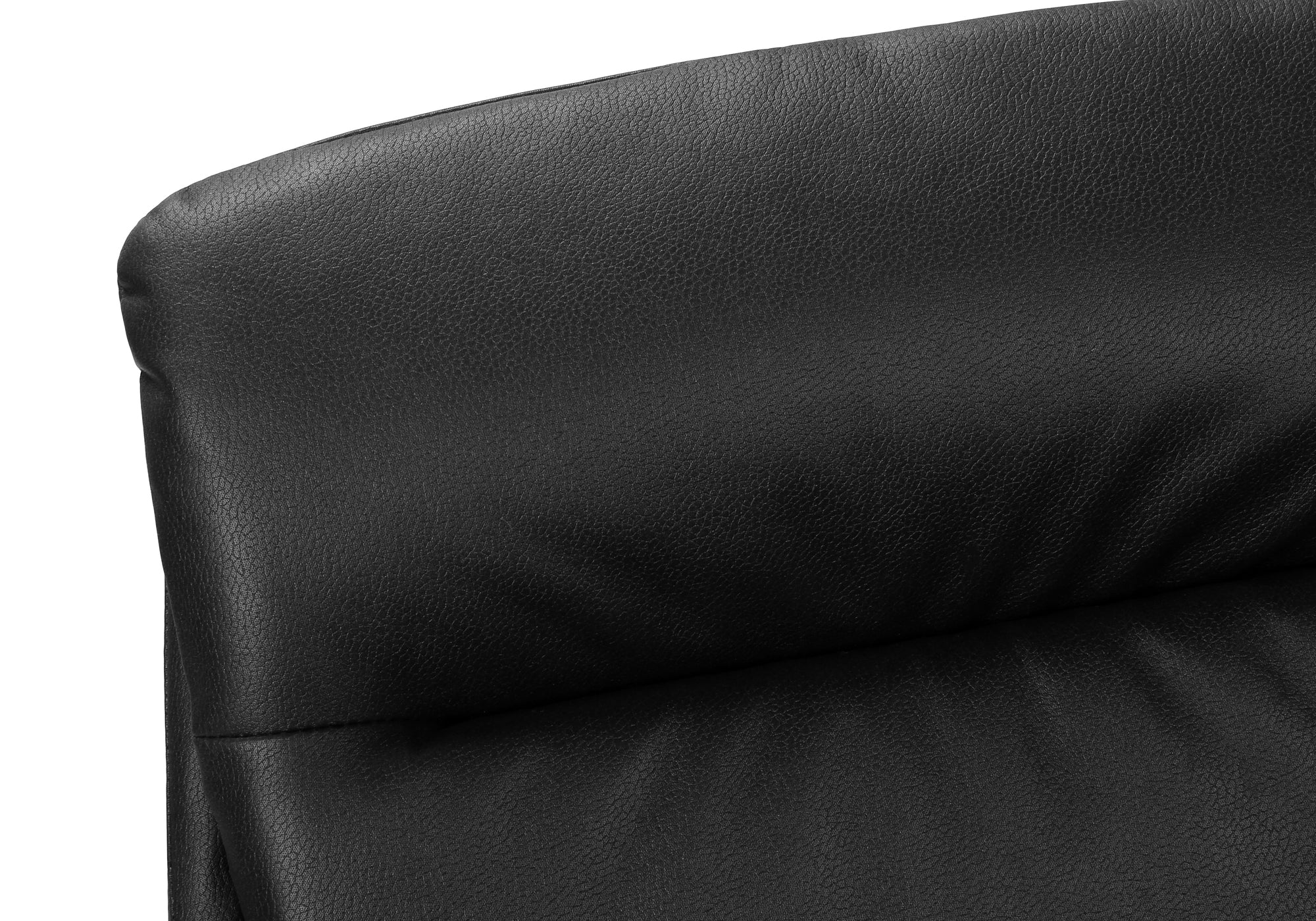 CHAISE - 2PCS / 34"H / SIMILI-CUIR NOIR / METAL NOIR – I 1115