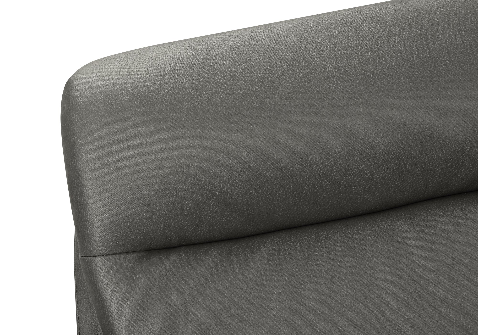 CHAISE - 2PCS / 34"H / SIMILI-CUIR GRIS / METAL NOIR – I 1116