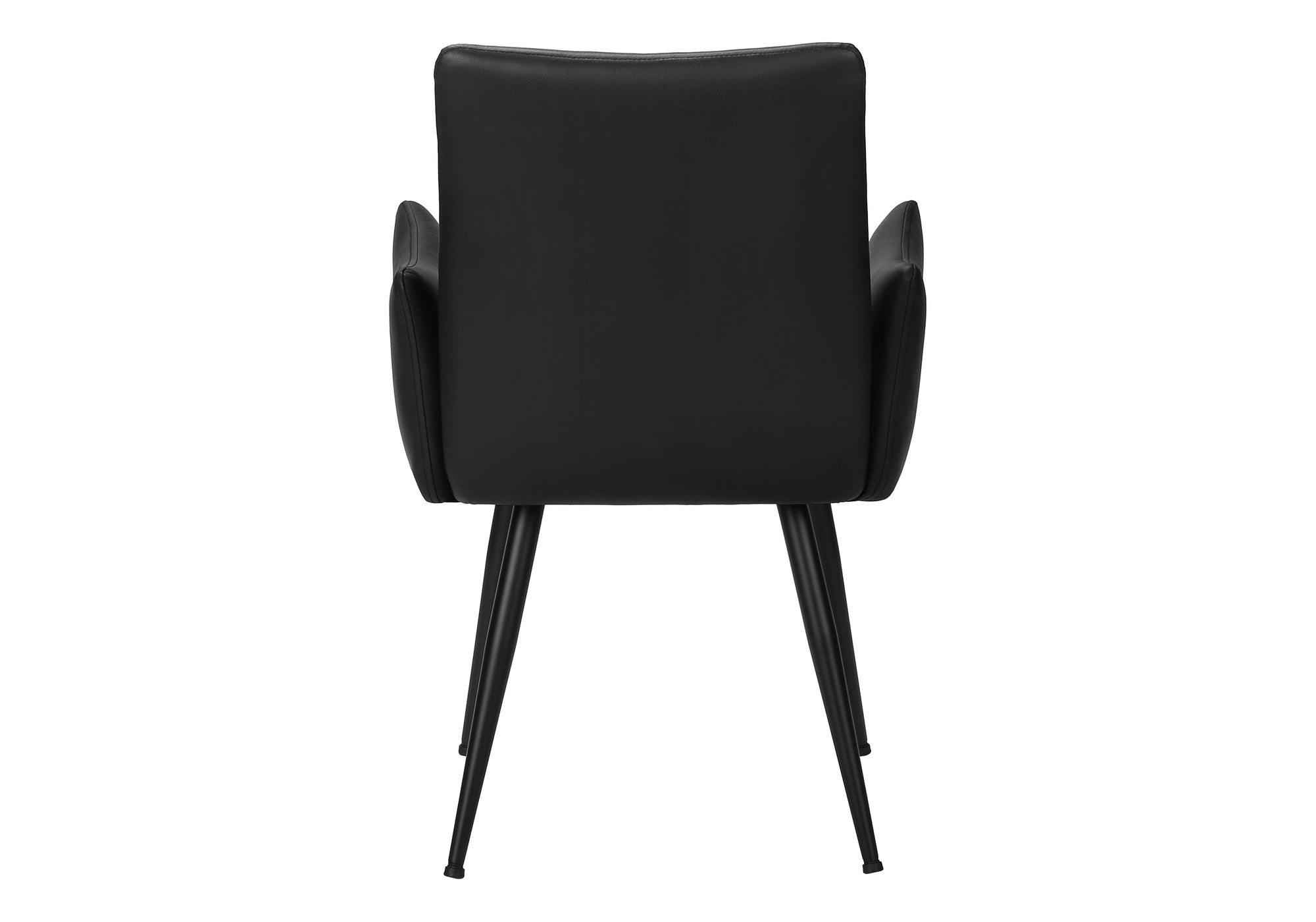 CHAISE - 2PCS / 35"H / SIMILI-CUIR NOIR / METAL NOIR – I 1125