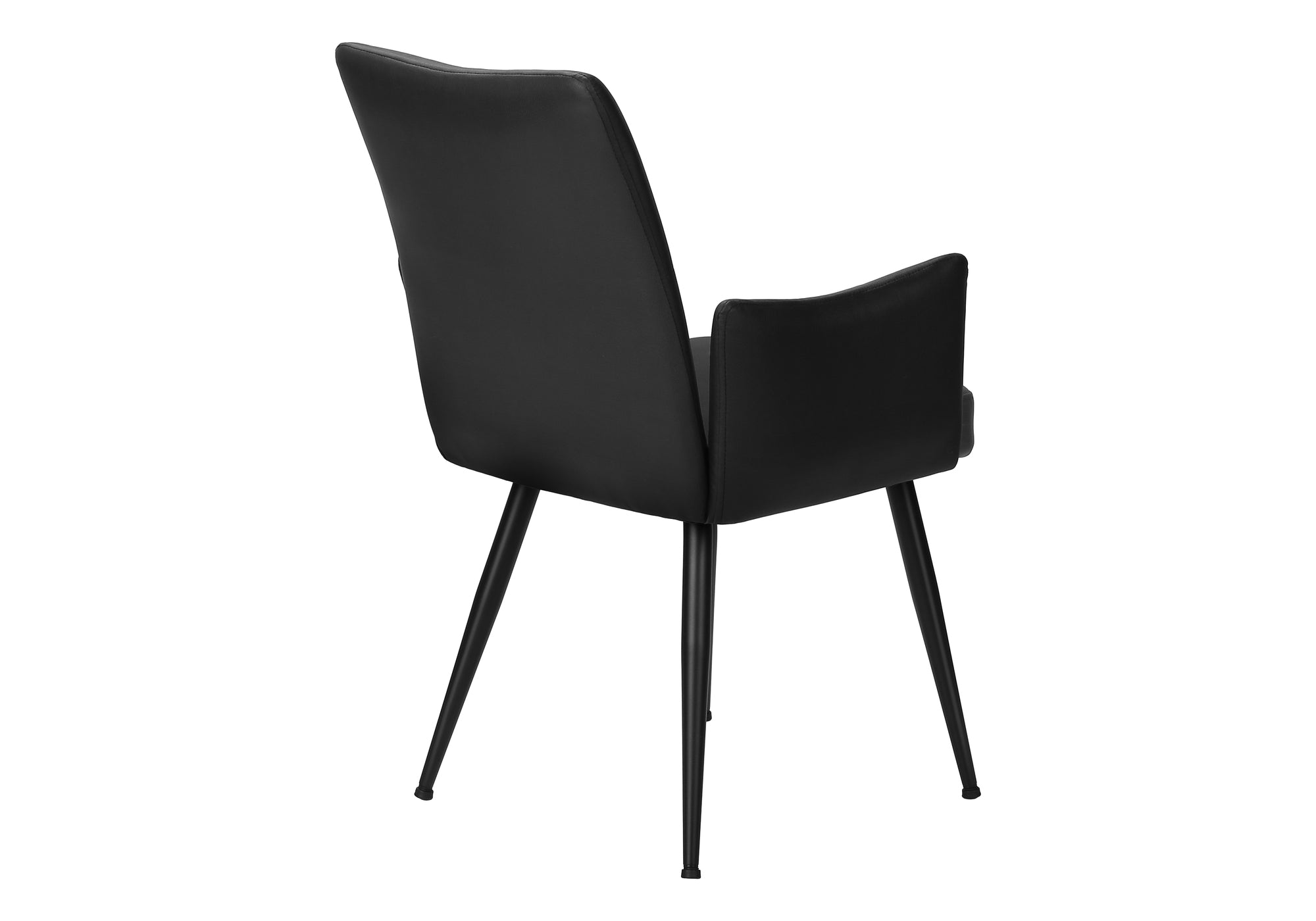 CHAISE - 2PCS / 35"H / SIMILI-CUIR NOIR / METAL NOIR – I 1125