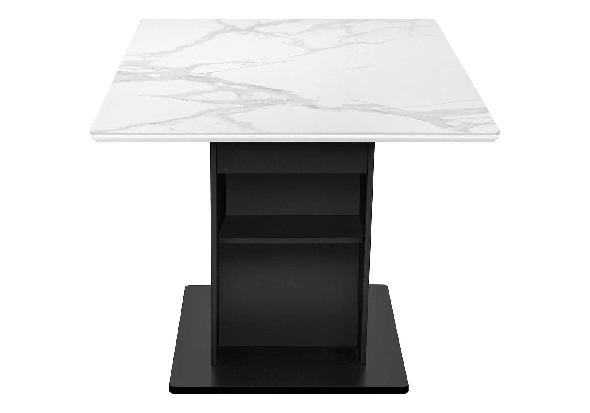 TABLE A MANGER - 36"X 60" / DESSUS PIERRE BLANC / BASE NOIR – I 1128