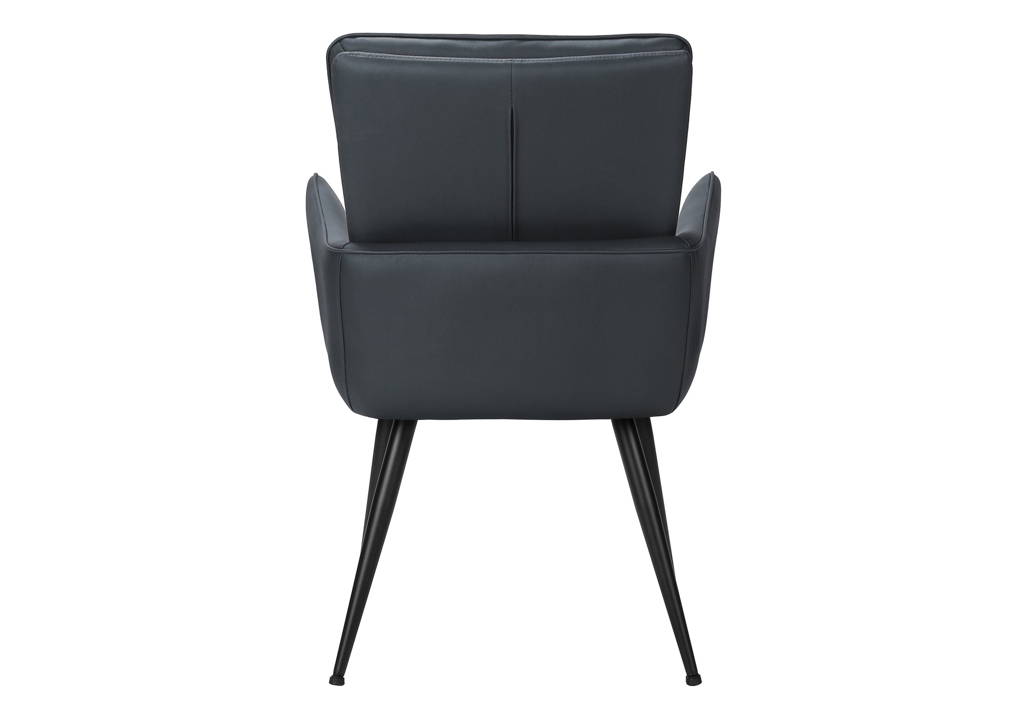 CHAISE - 2PCS / 36"H / SIMILI-CUIR BLEU FONCE / METAL NOIR – I 1148