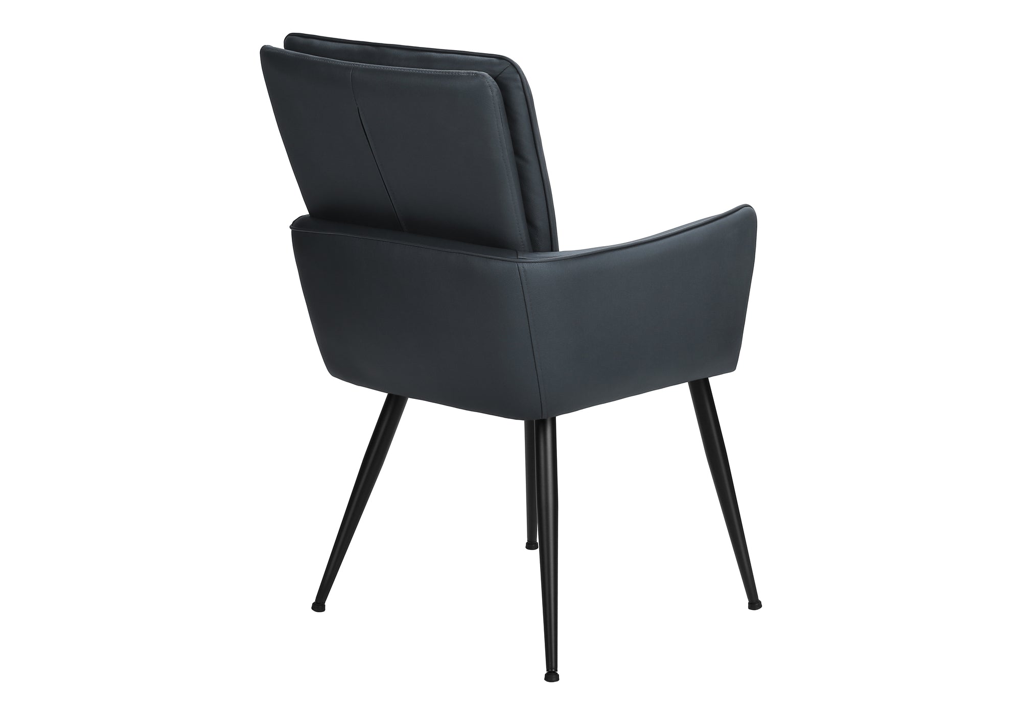 CHAISE - 2PCS / 36"H / SIMILI-CUIR BLEU FONCE / METAL NOIR – I 1148