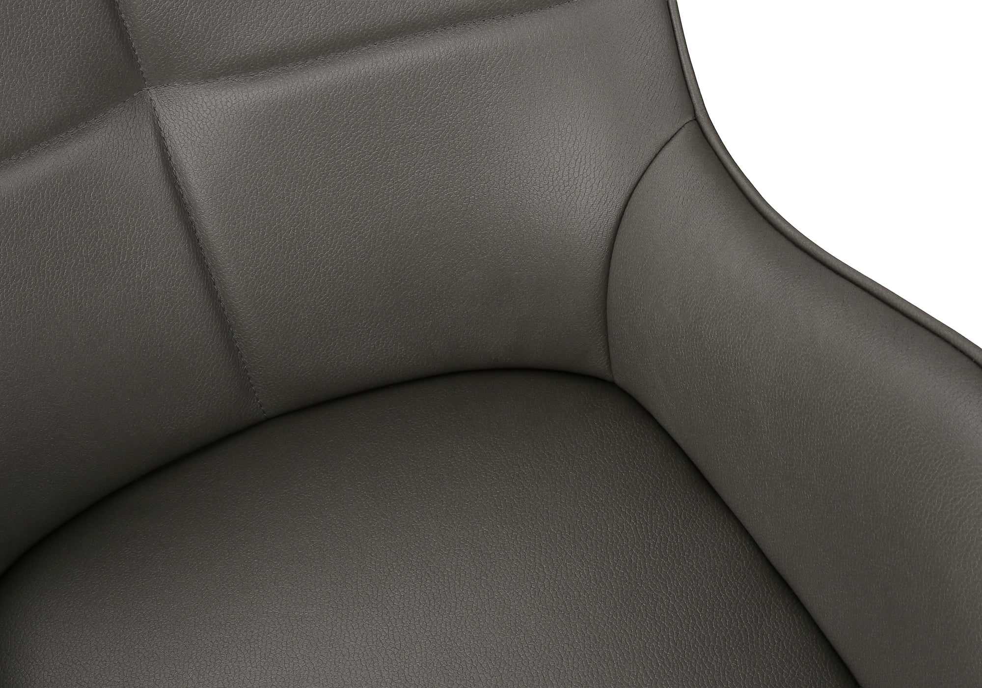 CHAISE - 2PCS / 33"H / SIMILI-CUIR GRIS / METAL NOIR – I 1158