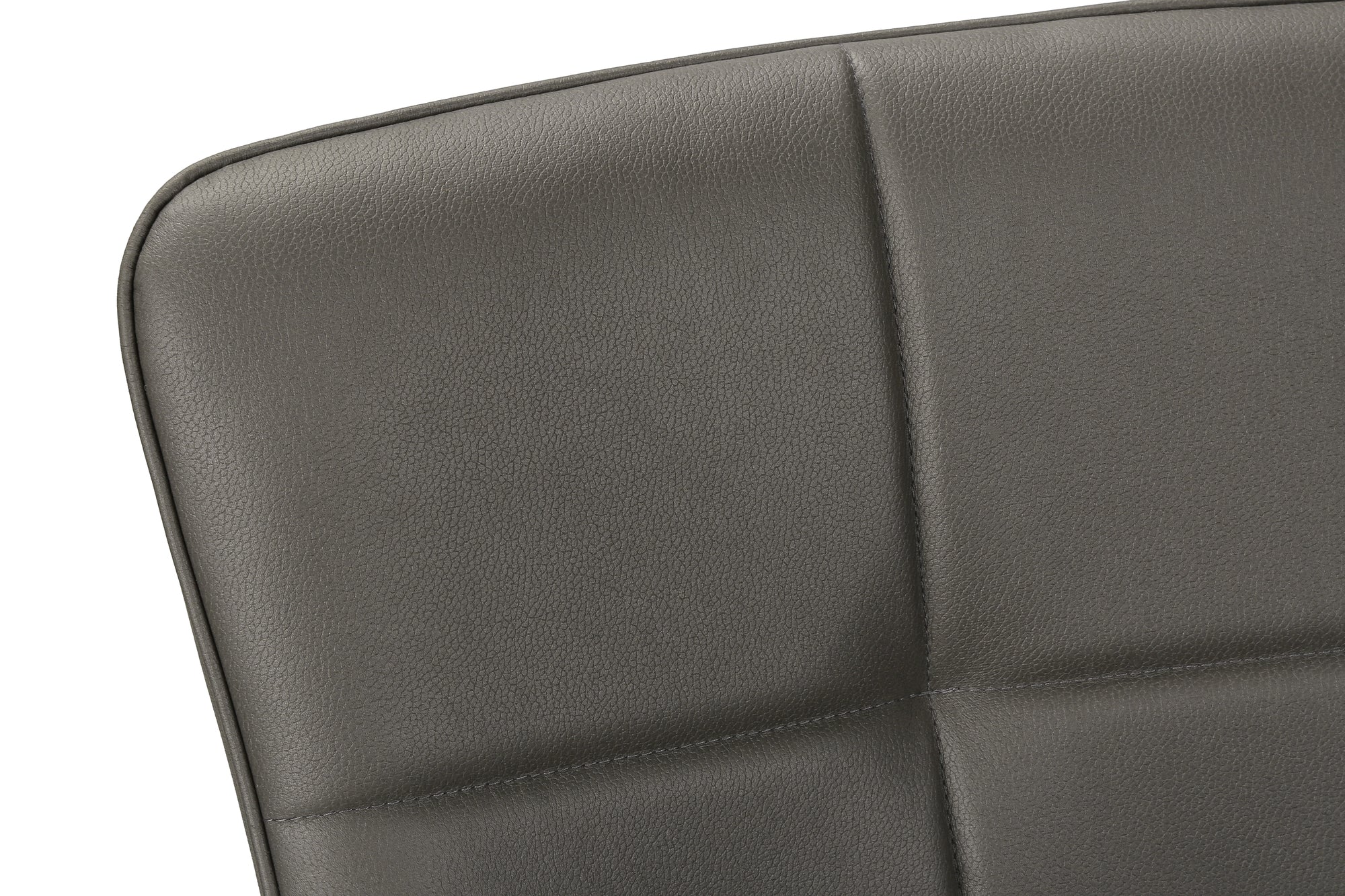CHAISE - 2PCS / 33"H / SIMILI-CUIR GRIS / METAL NOIR – I 1158