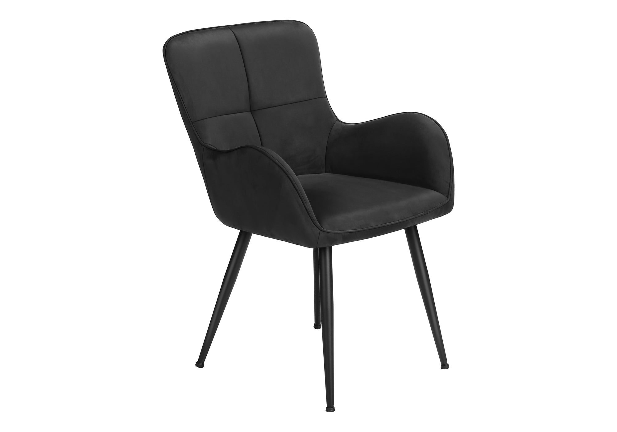 CHAISE - 2PCS / 33"H / SUEDE NOIR / METAL NOIR – I 1160