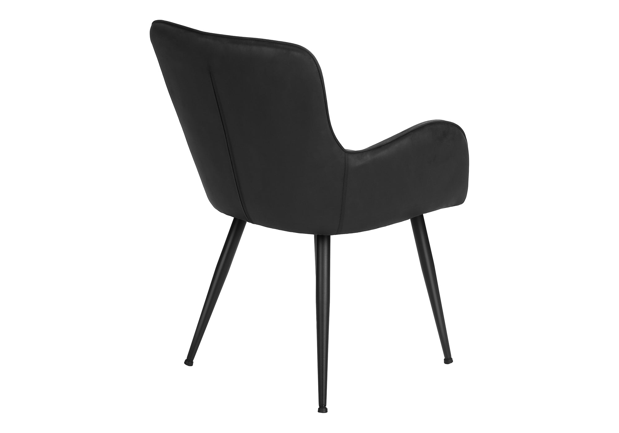 CHAISE - 2PCS / 33"H / SUEDE NOIR / METAL NOIR – I 1160