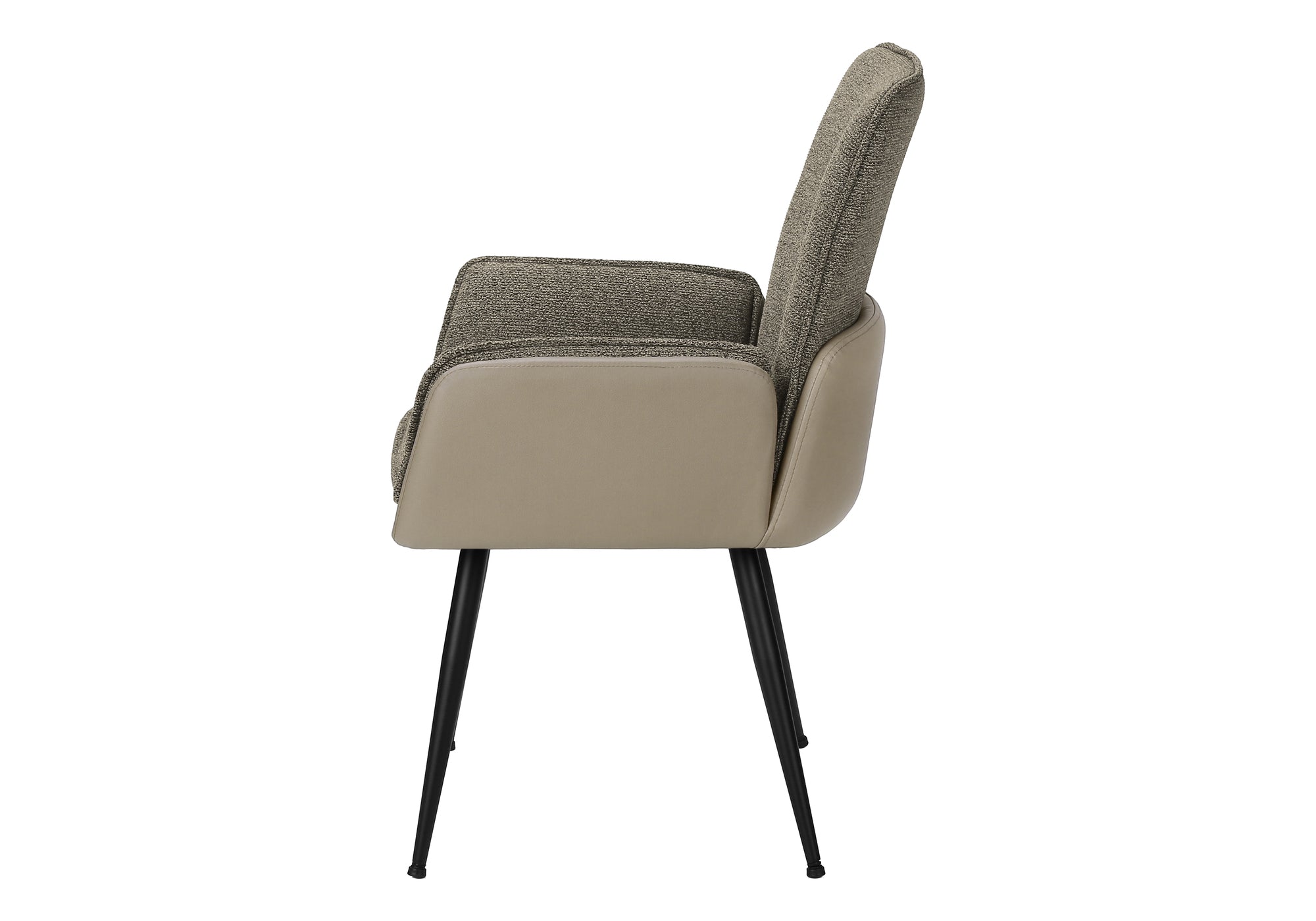 CHAISE - 2PCS / 36"H / SIMILI-CUIR TAUPE / BRUN / METAL NOIR – I 1182