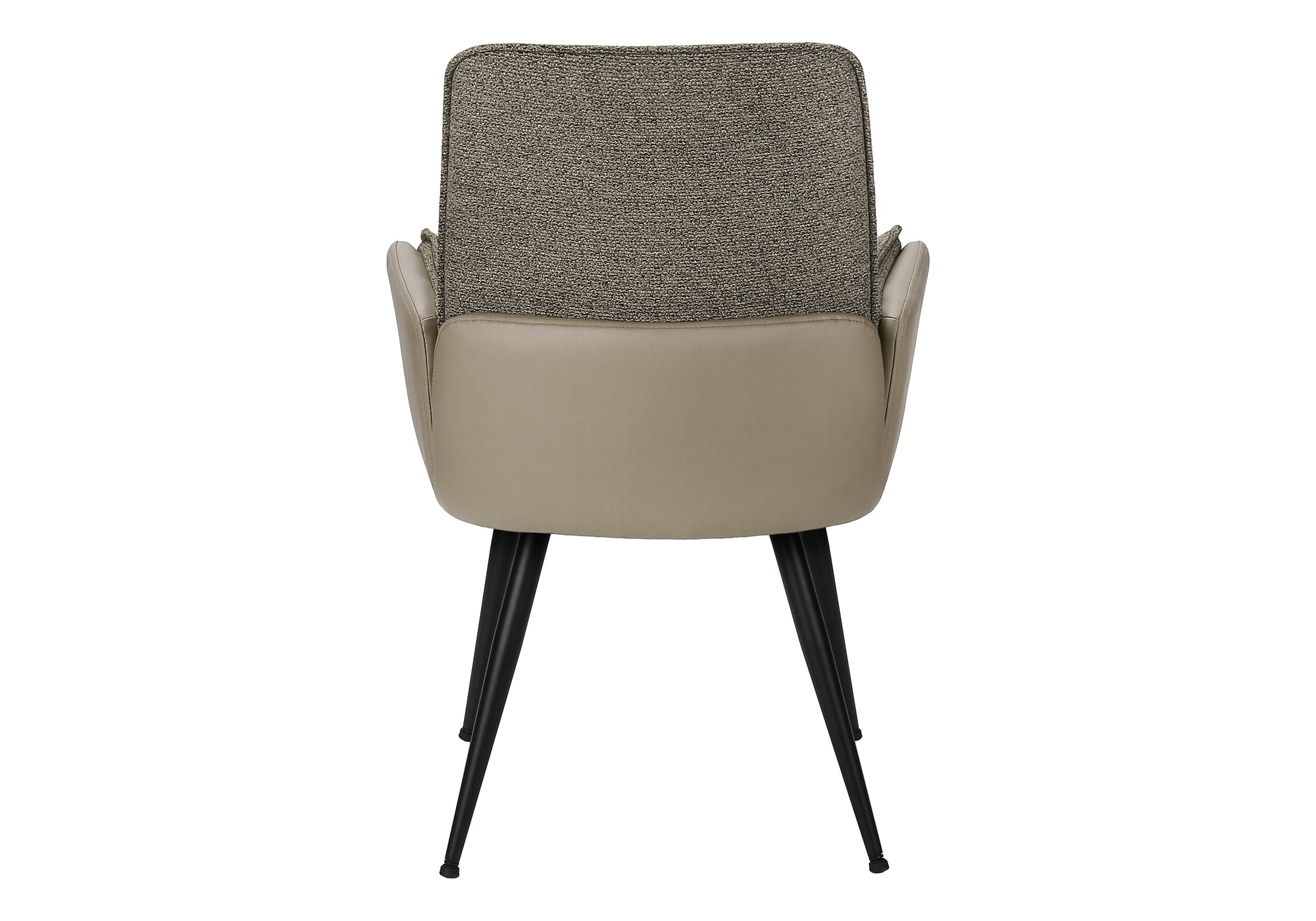 CHAISE - 2PCS / 36"H / SIMILI-CUIR TAUPE / BRUN / METAL NOIR – I 1182