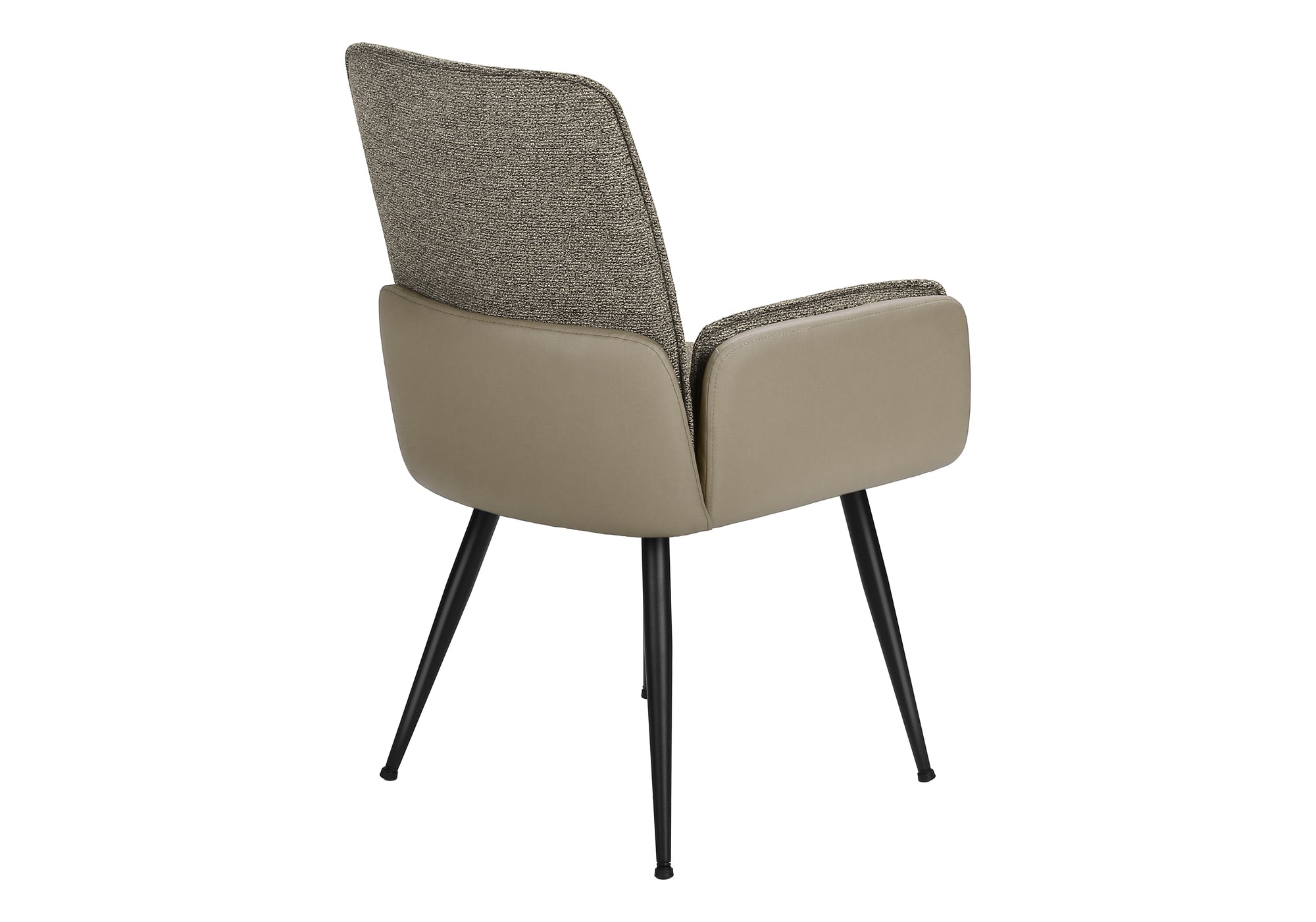 CHAISE - 2PCS / 36"H / SIMILI-CUIR TAUPE / BRUN / METAL NOIR – I 1182