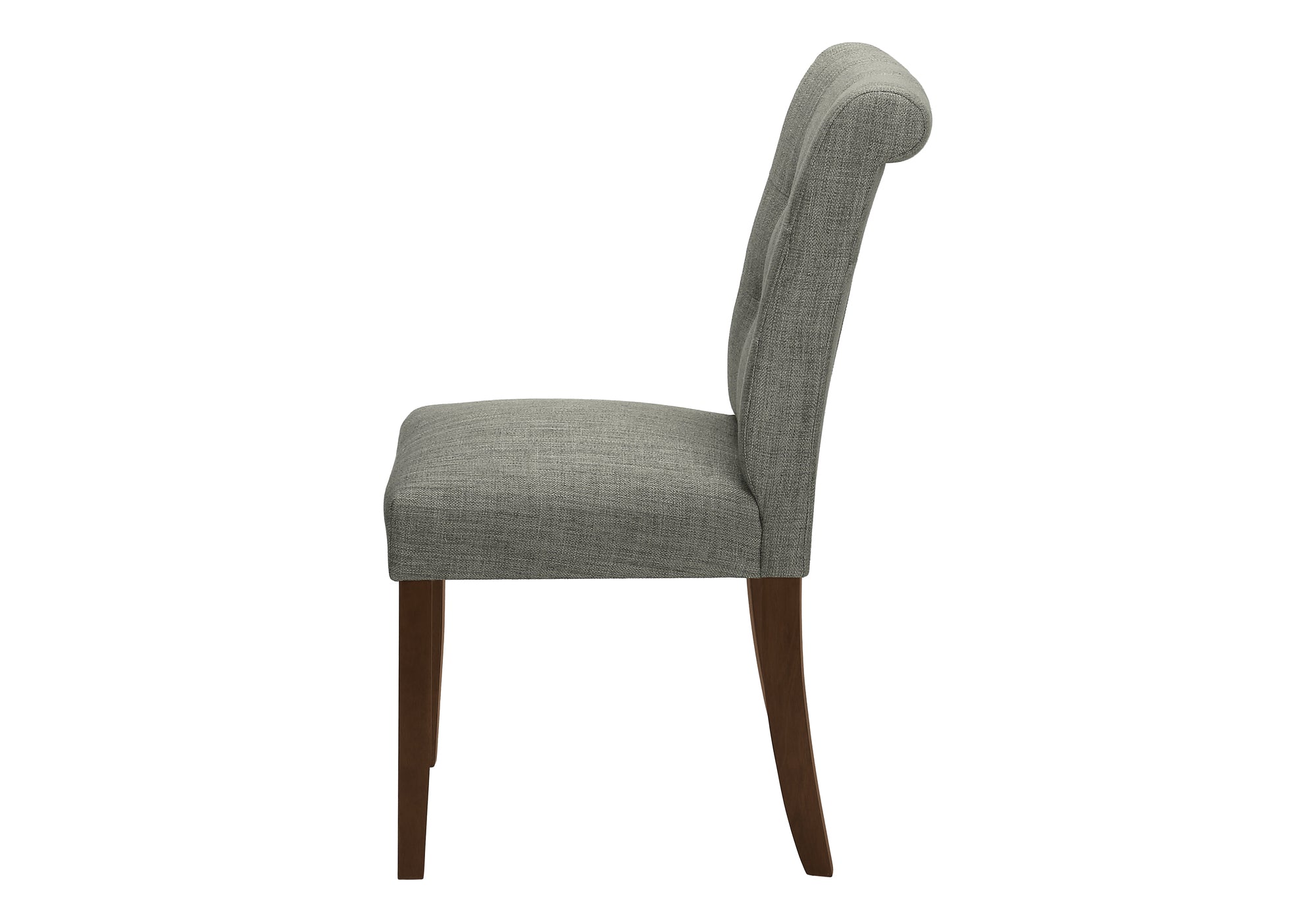 CHAISE - 2PCS - 38"H / REMBOURREE TISSU GRIS – I 1218