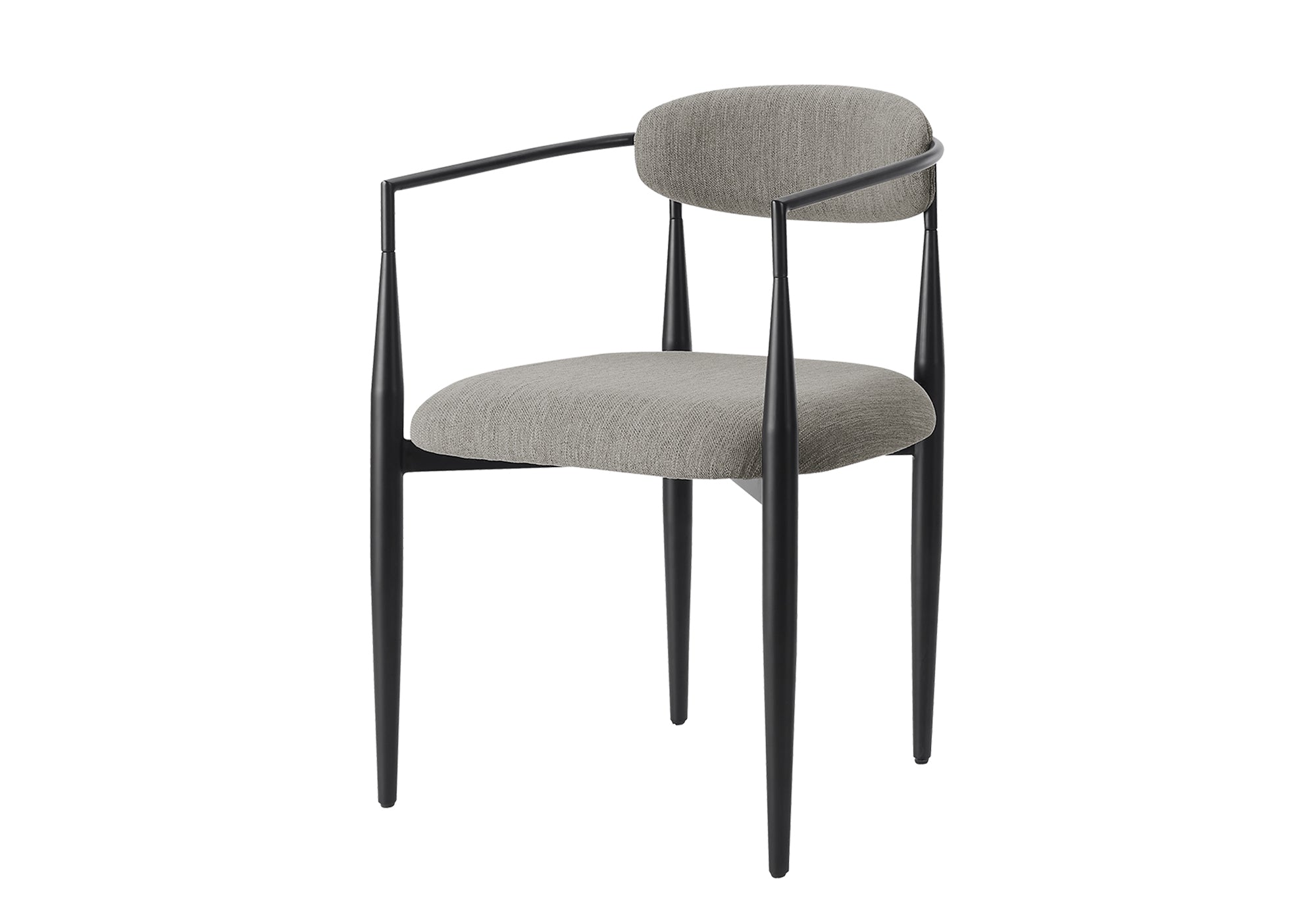 CHAISE - 2PCS / 32"H / TISSU GRIS / METAL NOIR – I 1228